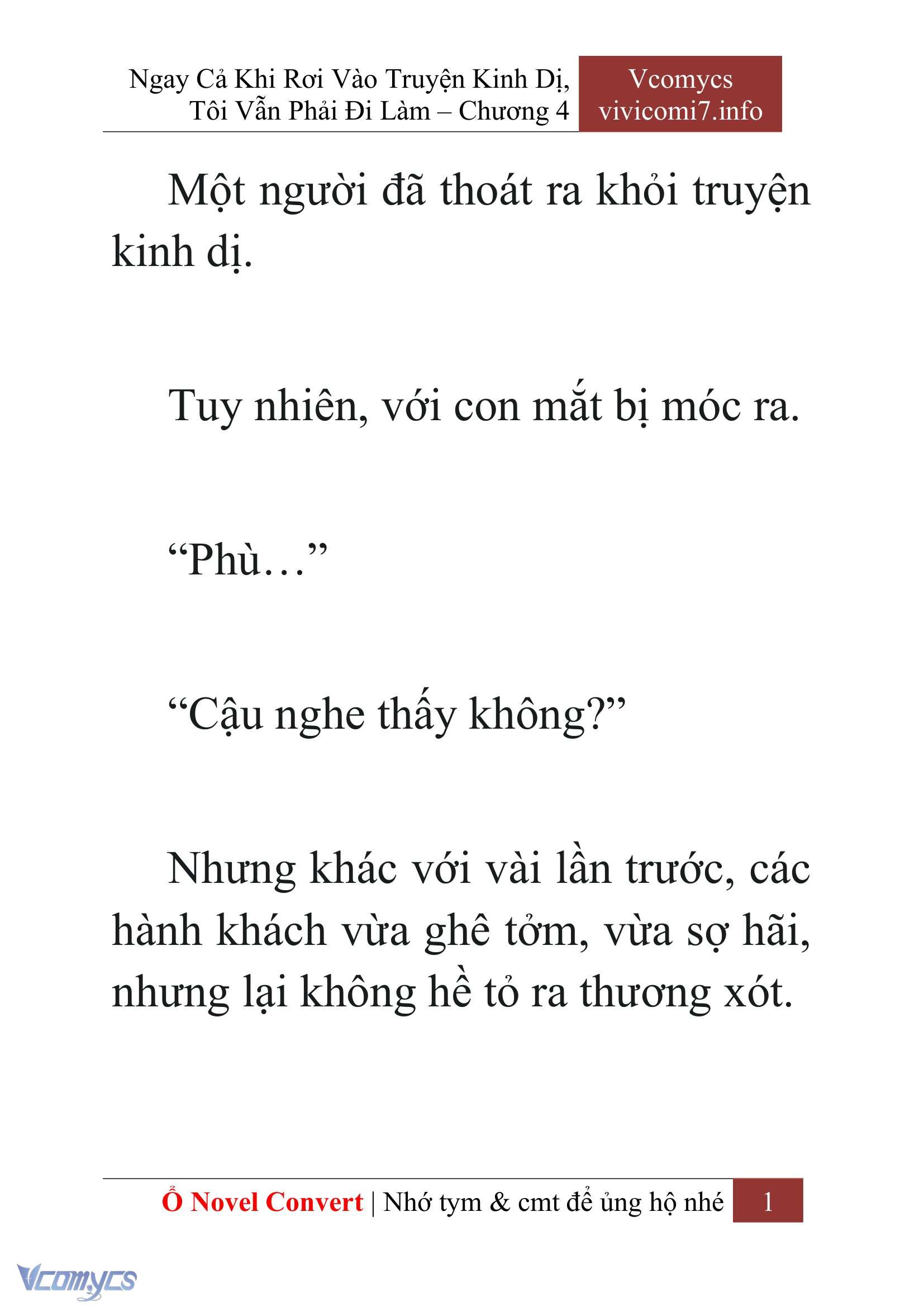[Novel] Ngay Cả Khi Rơi Vào Truyện Kinh Dị, Tôi Vẫn Phải Đi Làm Chap 4 - Trang 2