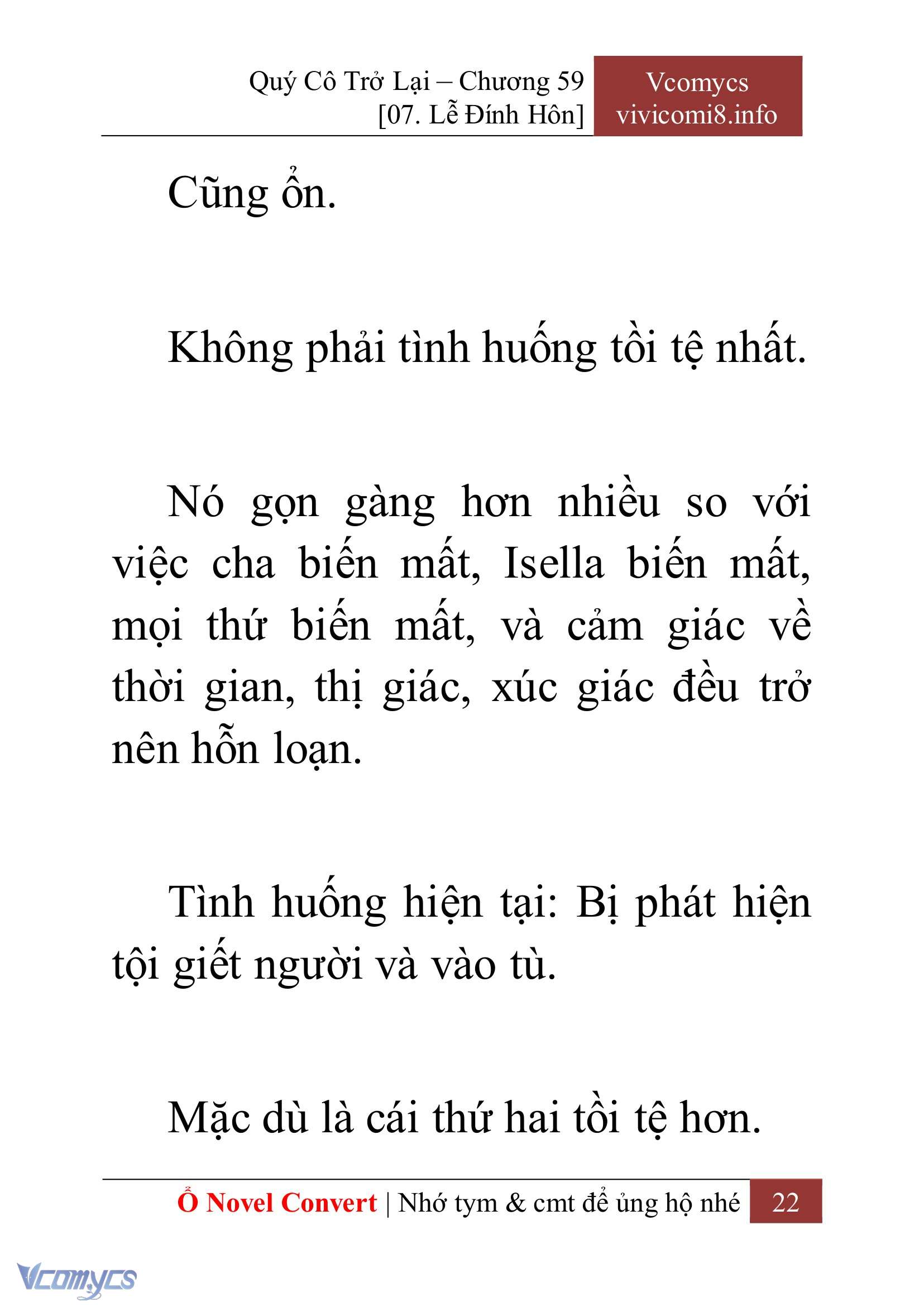[Novel] Quý Cô Trở Lại Chap 59 - Trang 2