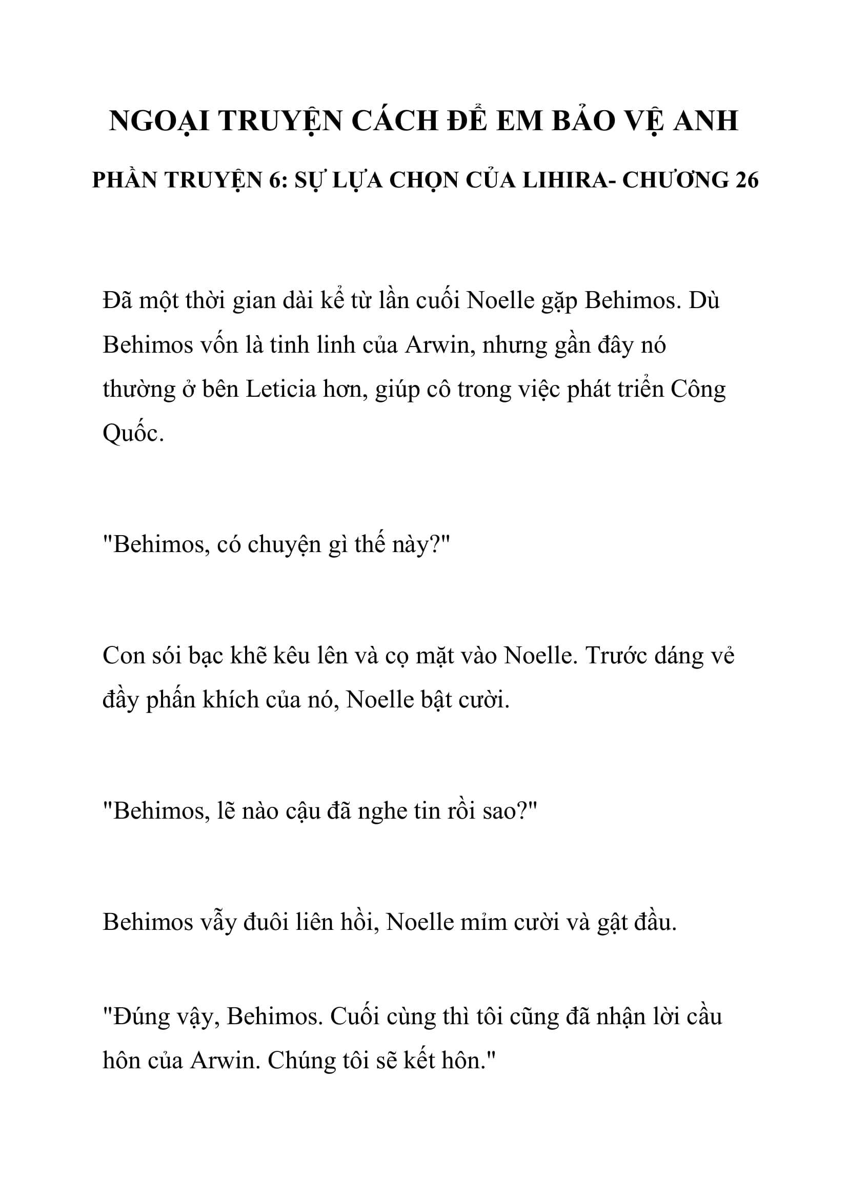 [NOVEL] Ngoại Truyện Cách Để Em Bảo Vệ Anh Chap 26 - Next Chap 27