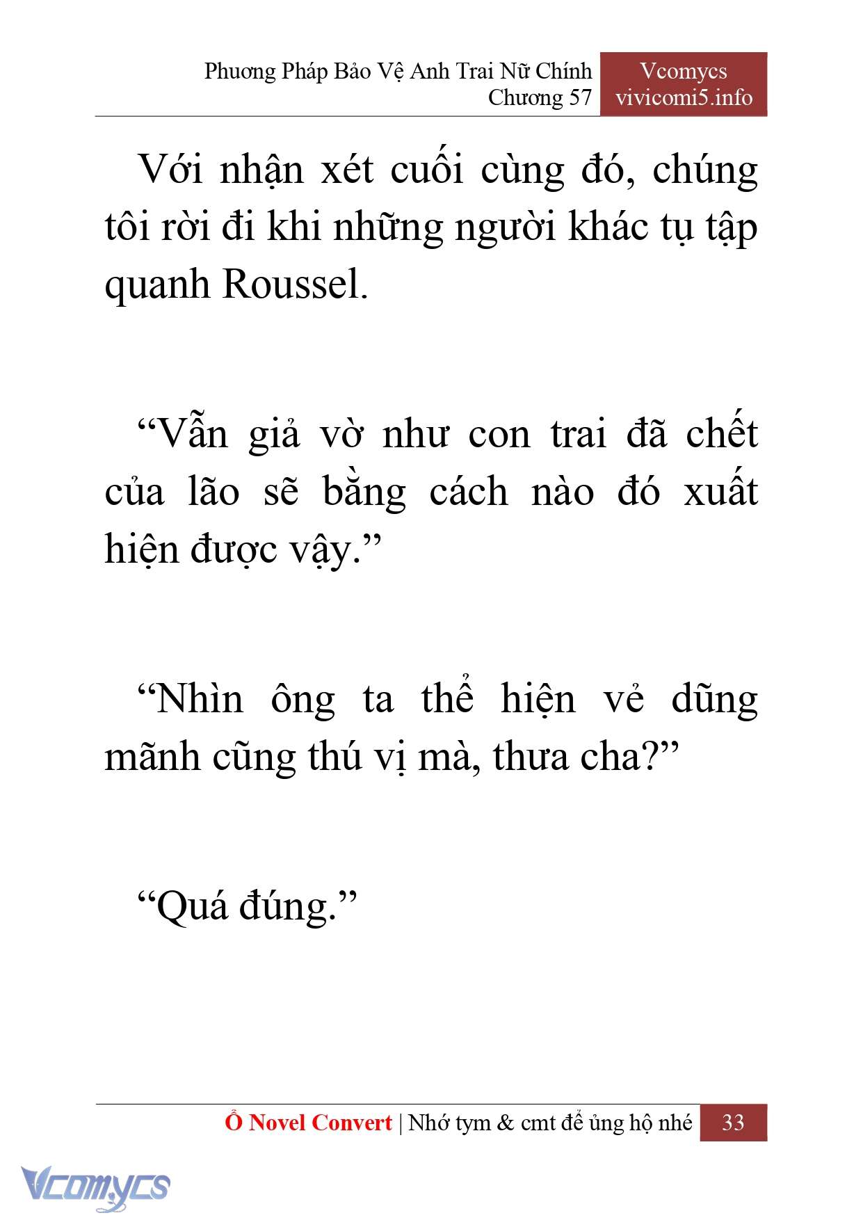 [Novel] Phương Pháp Bảo Vệ Anh Trai Nữ Chính Chap 57 - Next Chap 58