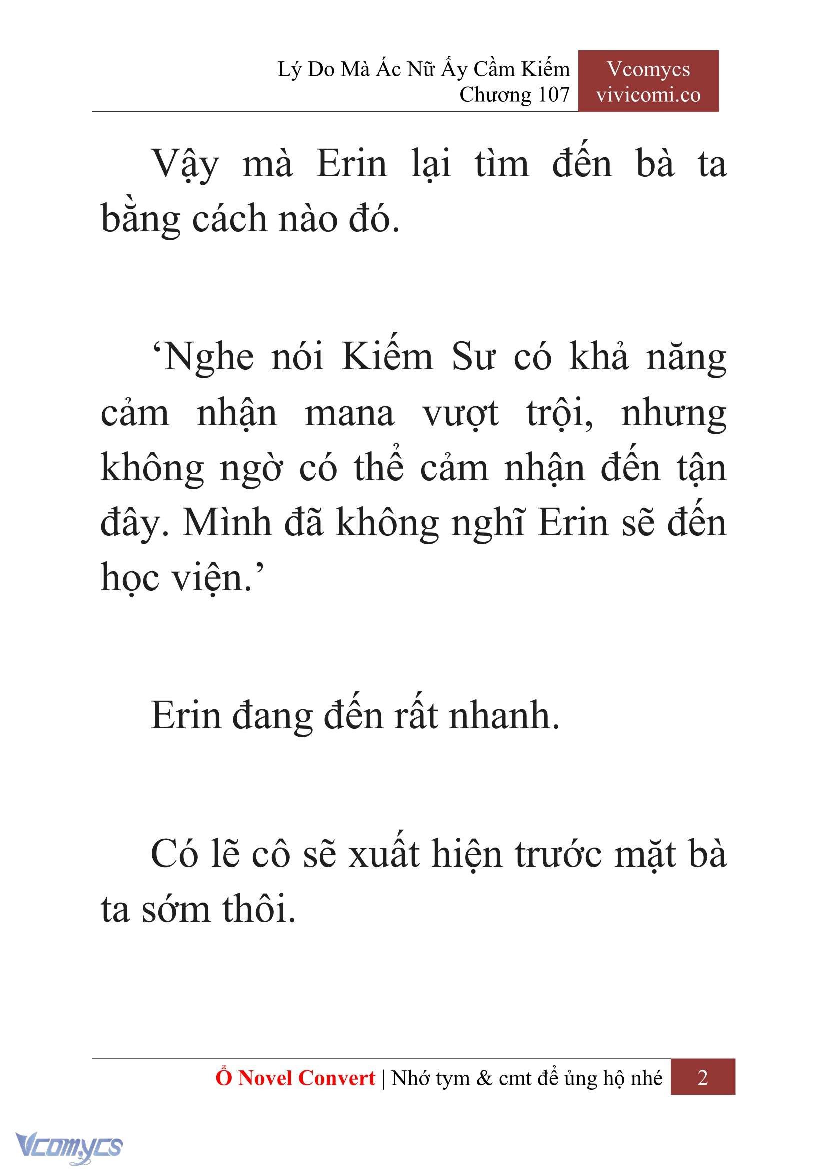 [Novel] Lý Do Mà Ác Nữ Ấy Cầm Kiếm Chap 107 - Next Chap 108
