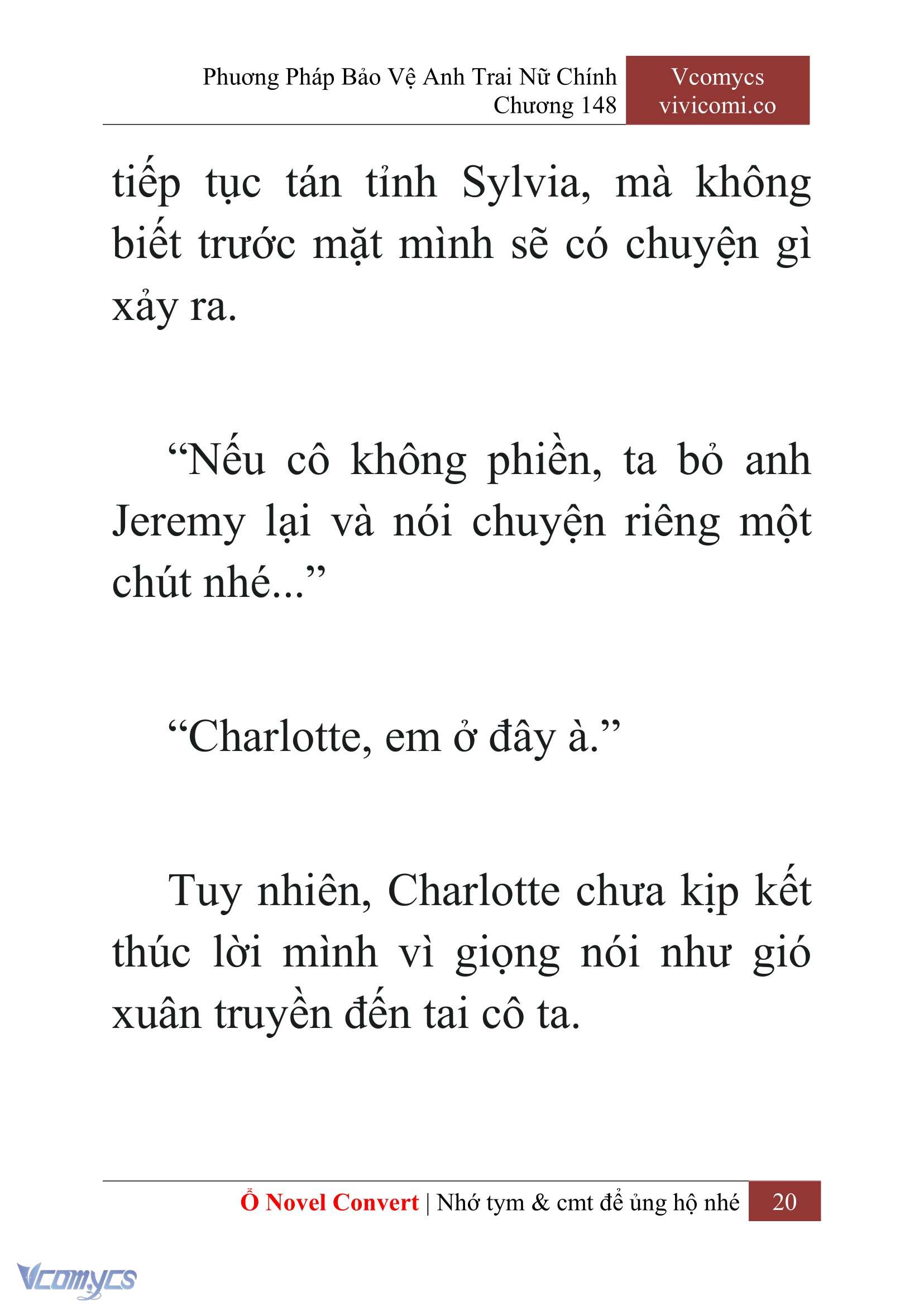 [Novel] Phương Pháp Bảo Vệ Anh Trai Nữ Chính Chap 148 - Next Chap 149