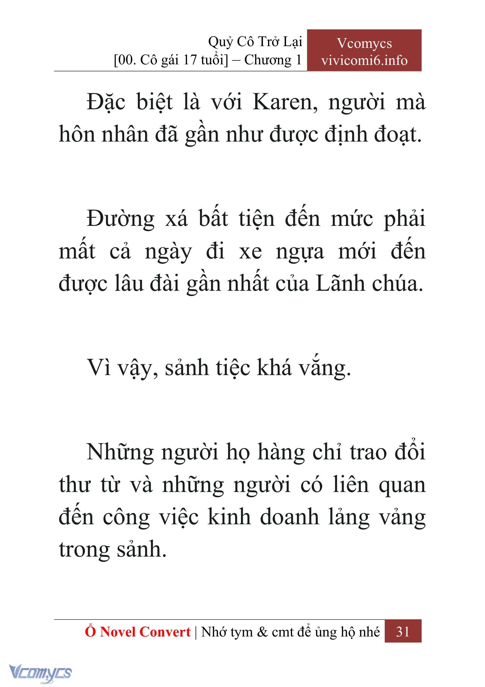 [Novel] Quý Cô Trở Lại Chap 1 - Trang 2