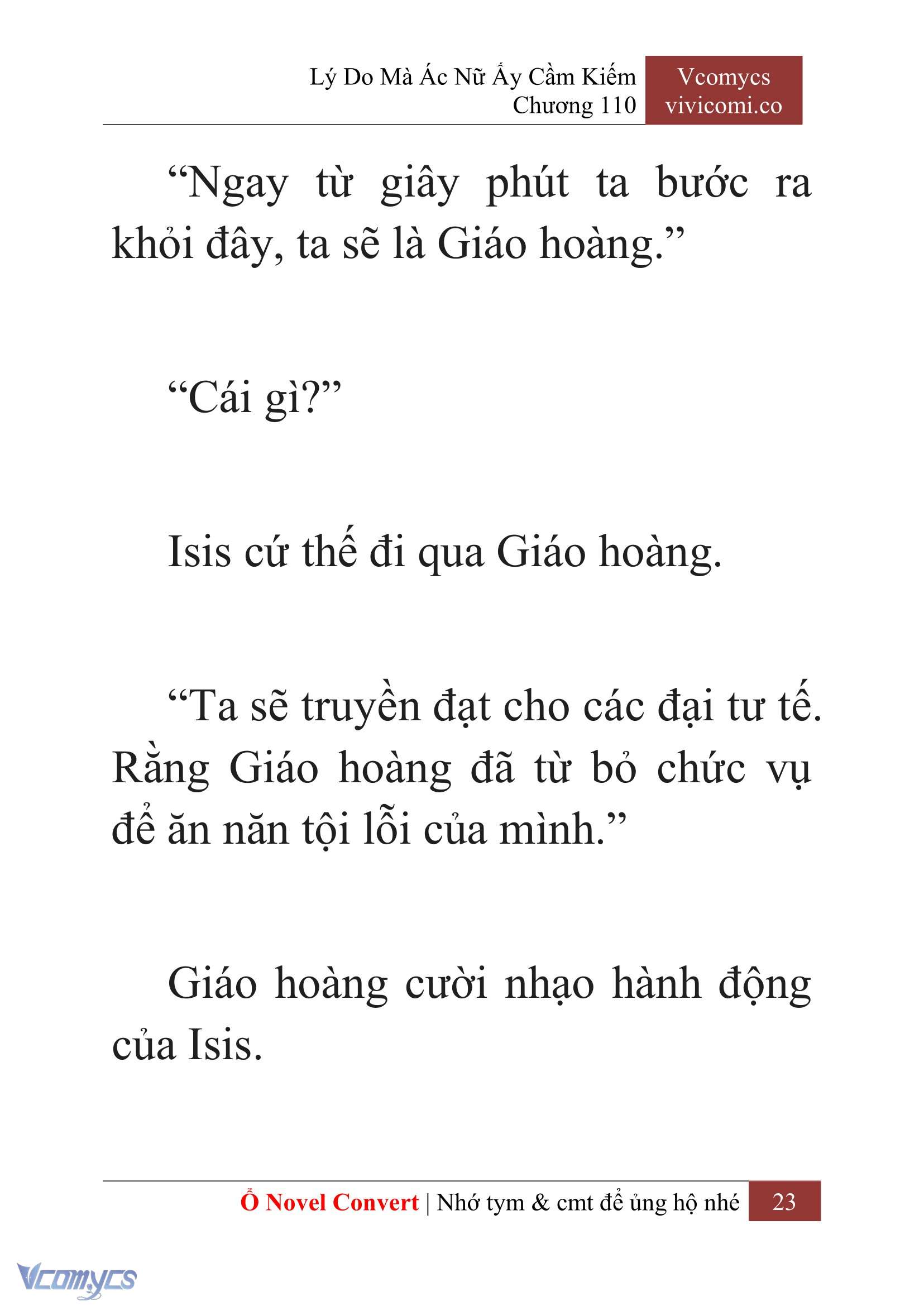 [Novel] Lý Do Mà Ác Nữ Ấy Cầm Kiếm Chap 110 - Next 