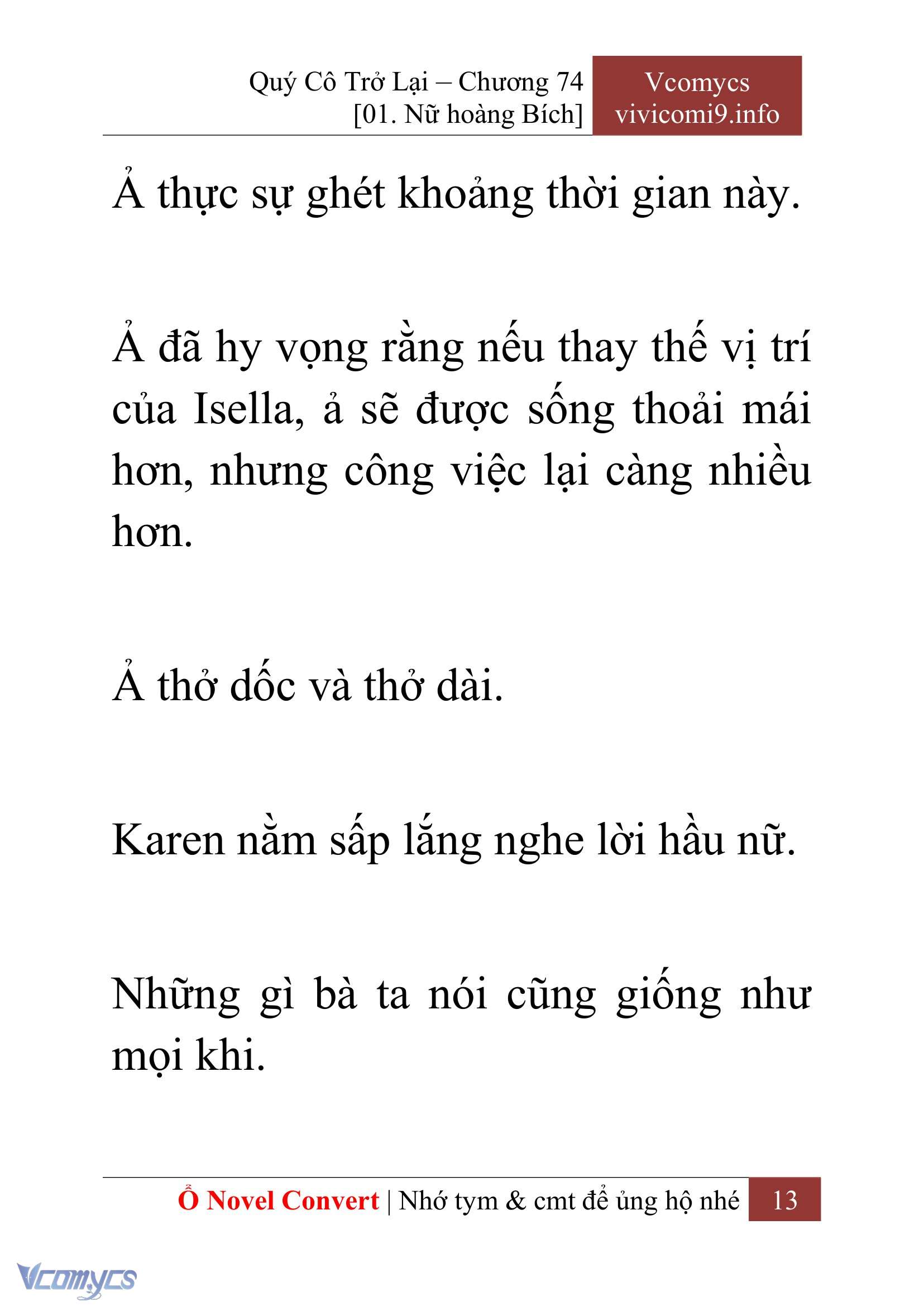 [Novel] Quý Cô Trở Lại Chap 74 - Trang 2