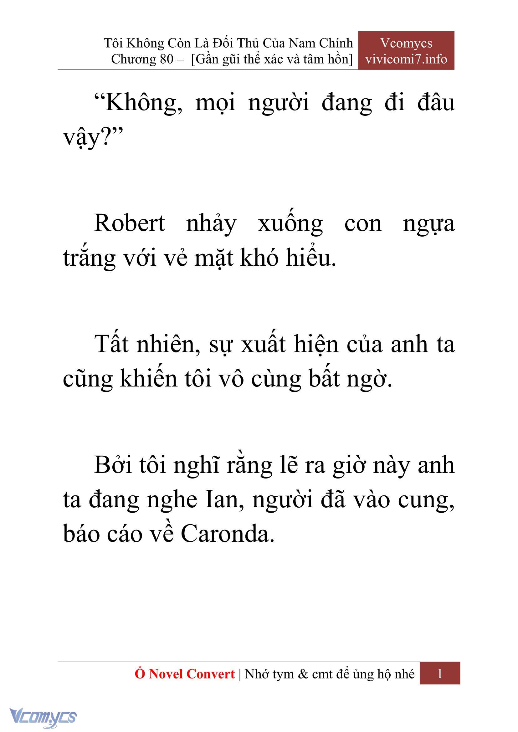 [Novel] Tôi Không Còn Là Đối Thủ Của Nam Chính Chap 80 - Next Chap 81