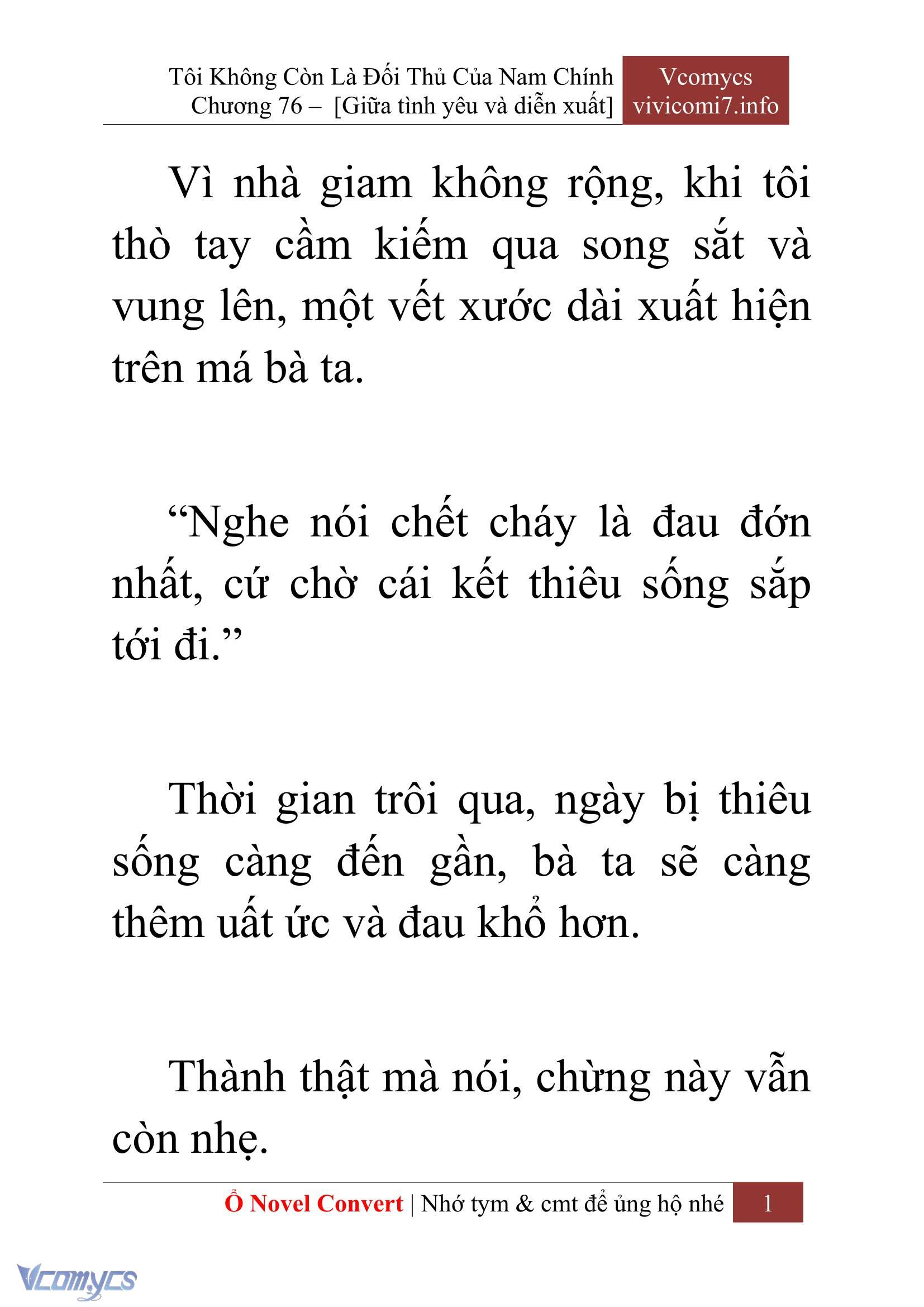 [Novel] Tôi Không Còn Là Đối Thủ Của Nam Chính Chap 76 - Next Chap 77