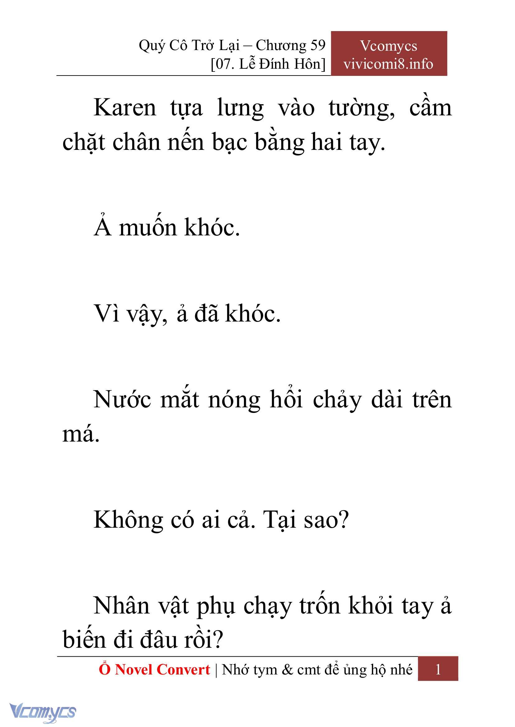 [Novel] Quý Cô Trở Lại Chap 59 - Trang 2