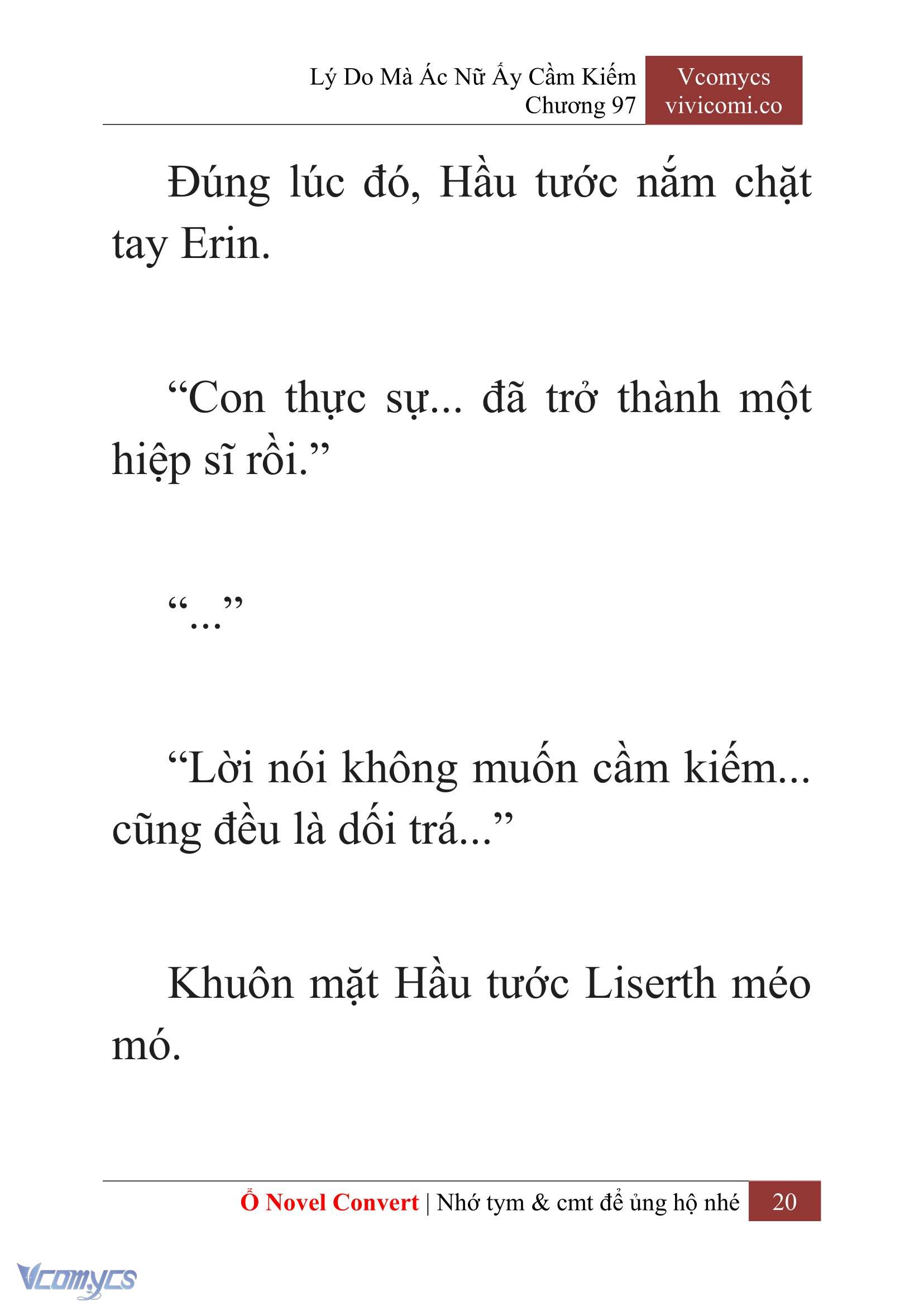 [Novel] Lý Do Mà Ác Nữ Ấy Cầm Kiếm Chap 97 - Trang 2
