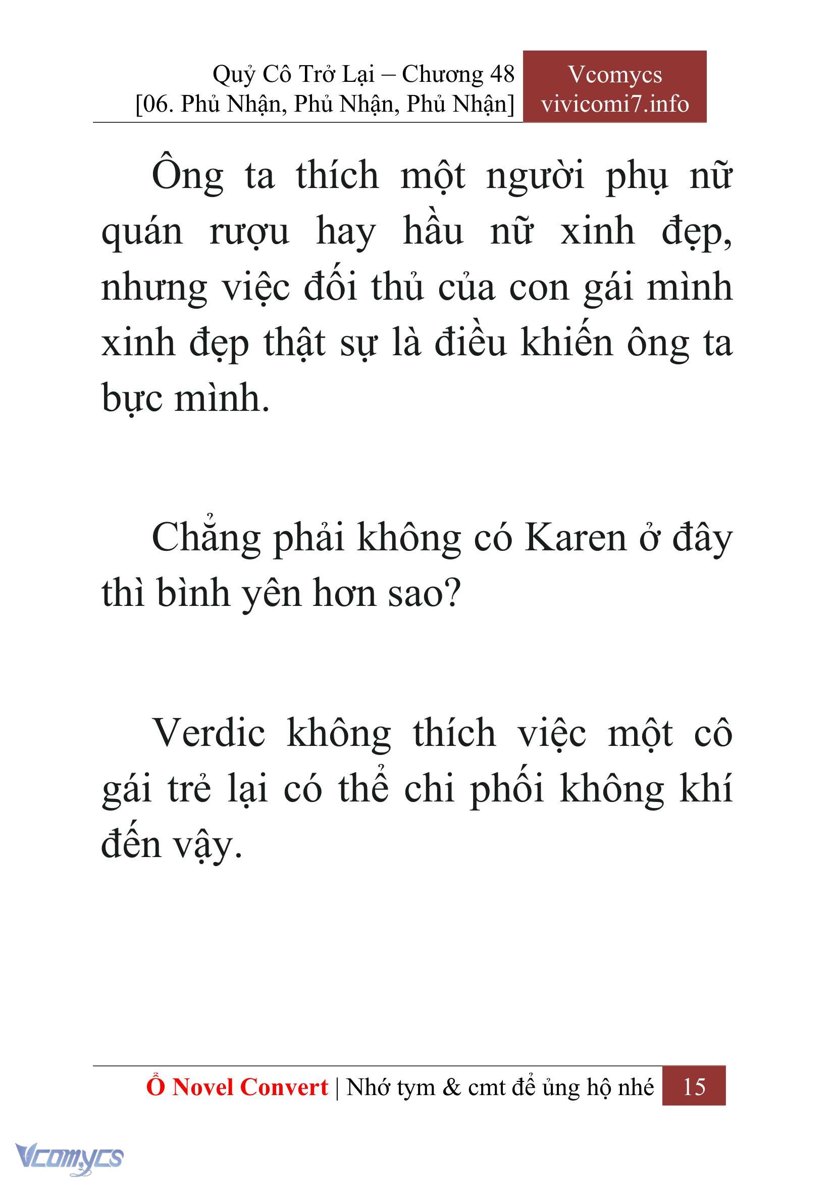 [Novel] Quý Cô Trở Lại Chap 48 - Trang 2