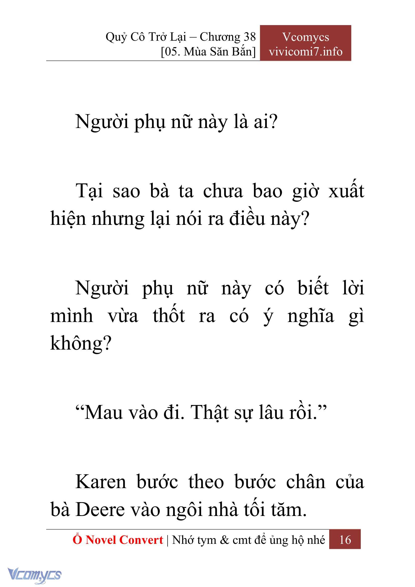 [Novel] Quý Cô Trở Lại Chap 38 - Trang 2
