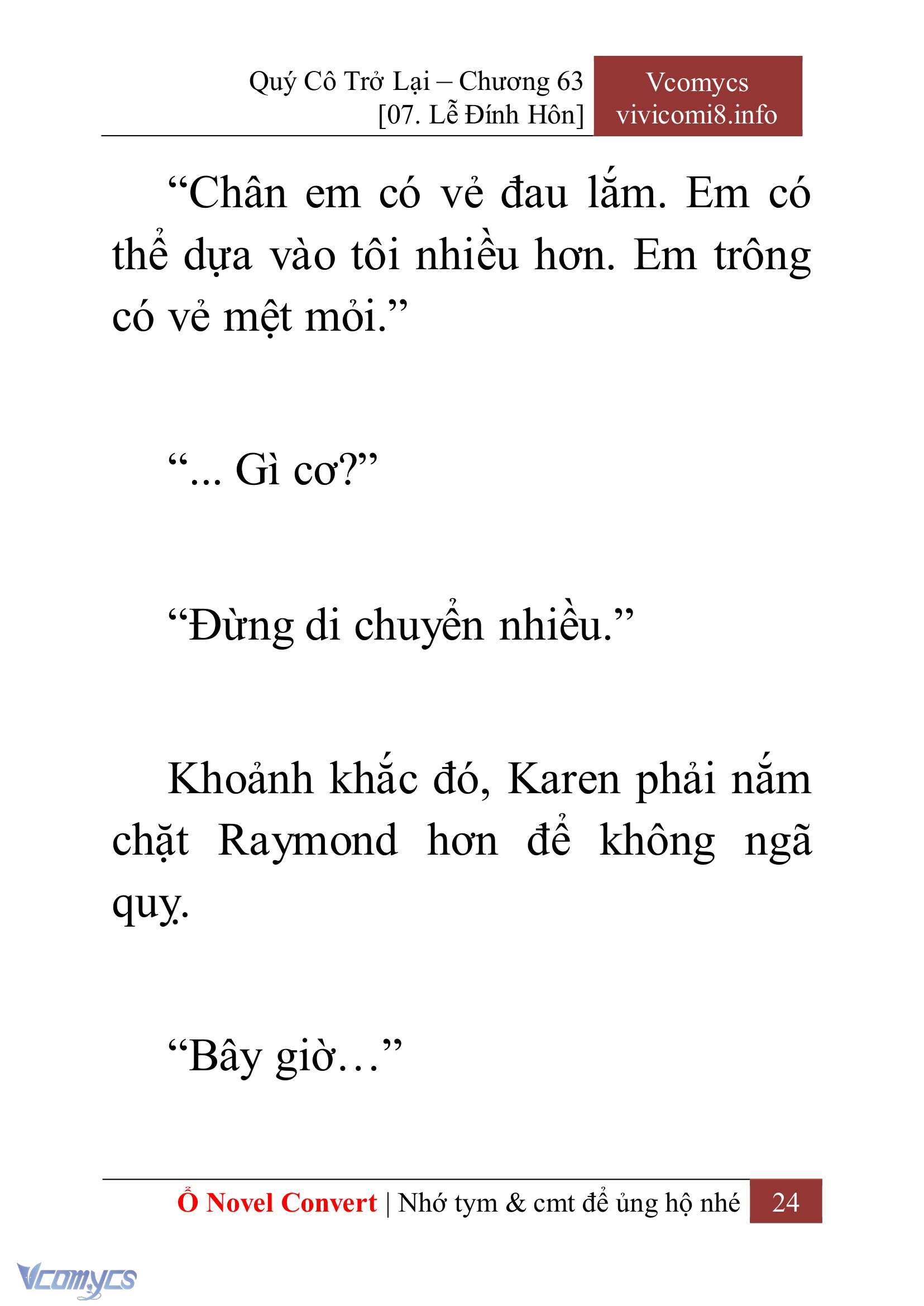 [Novel] Quý Cô Trở Lại Chap 63 - Next 