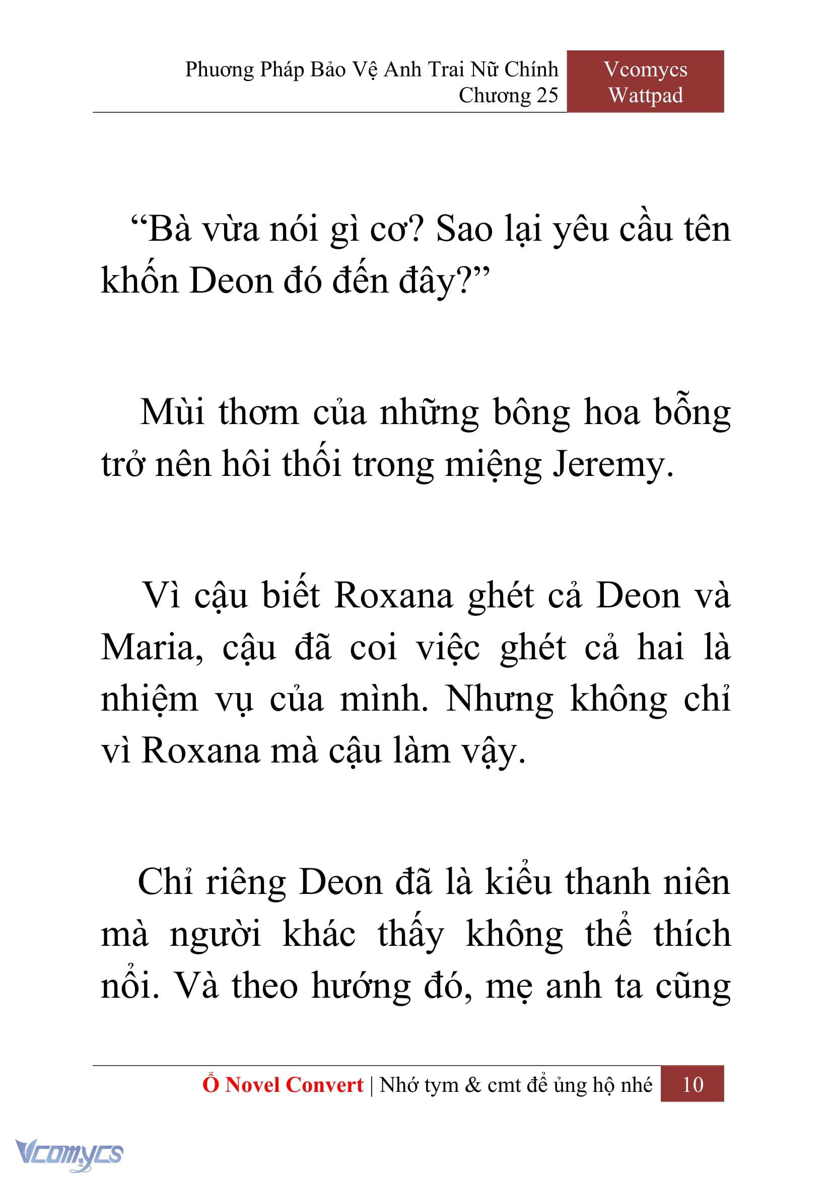 [Novel] Phương Pháp Bảo Vệ Anh Trai Nữ Chính Chap 25 - Trang 2