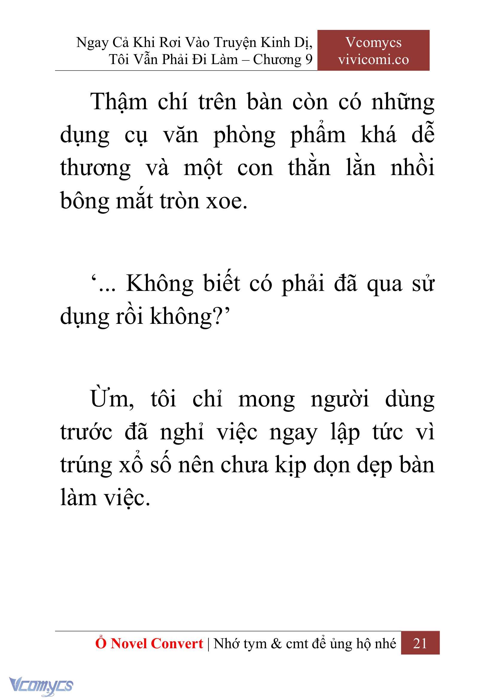 [Novel] Ngay Cả Khi Rơi Vào Truyện Kinh Dị, Tôi Vẫn Phải Đi Làm Chap 9 - Trang 2