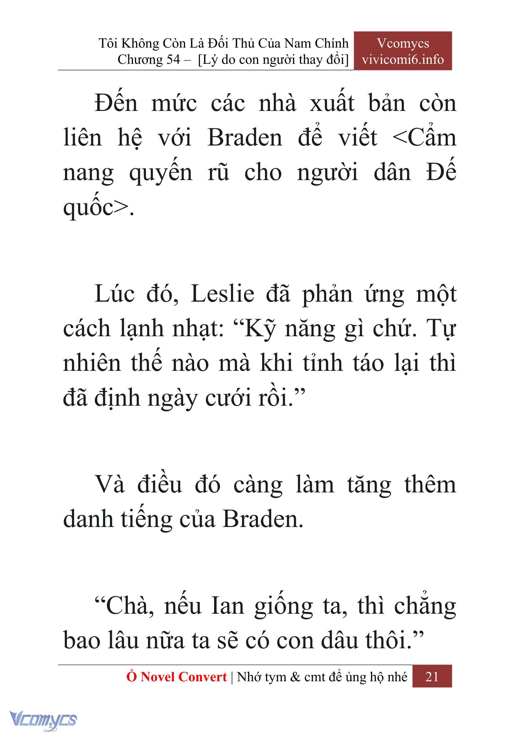 [Novel] Tôi Không Còn Là Đối Thủ Của Nam Chính Chap 54 - Trang 2