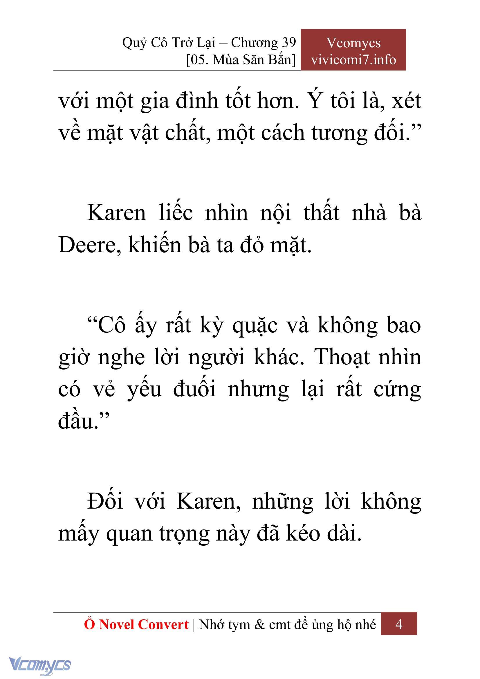 [Novel] Quý Cô Trở Lại Chap 39 - Trang 2