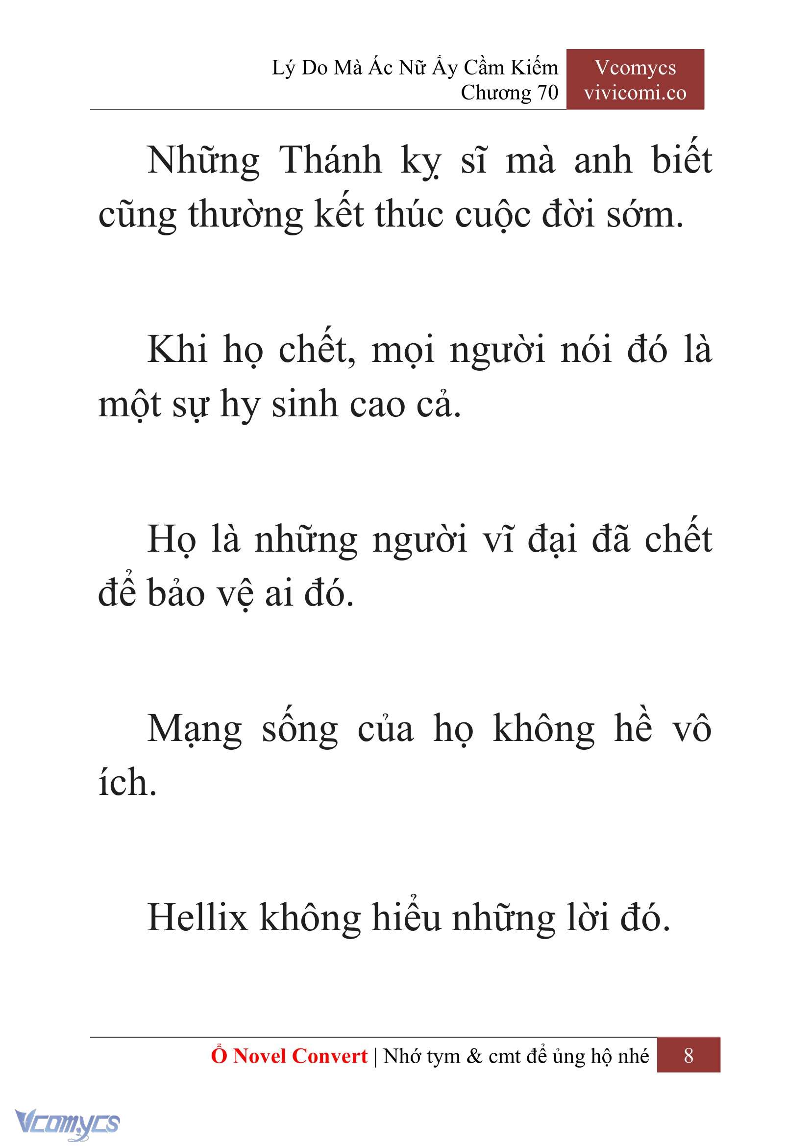 [Novel] Lý Do Mà Ác Nữ Ấy Cầm Kiếm Chap 70 - Trang 2