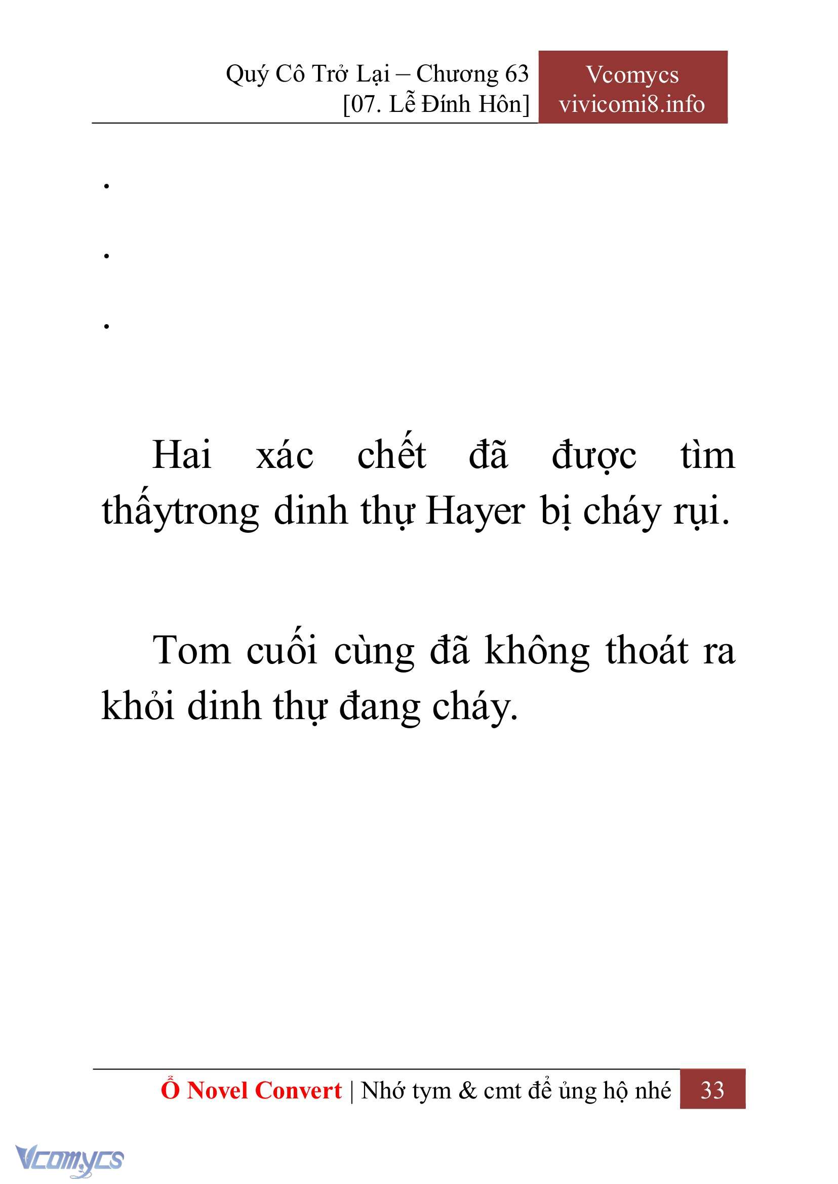 [Novel] Quý Cô Trở Lại Chap 63 - Next 