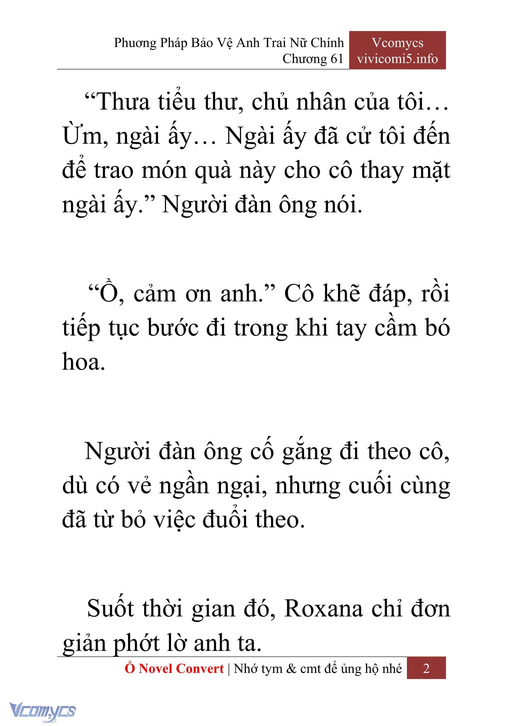 [Novel] Phương Pháp Bảo Vệ Anh Trai Nữ Chính Chap 61 - Trang 2