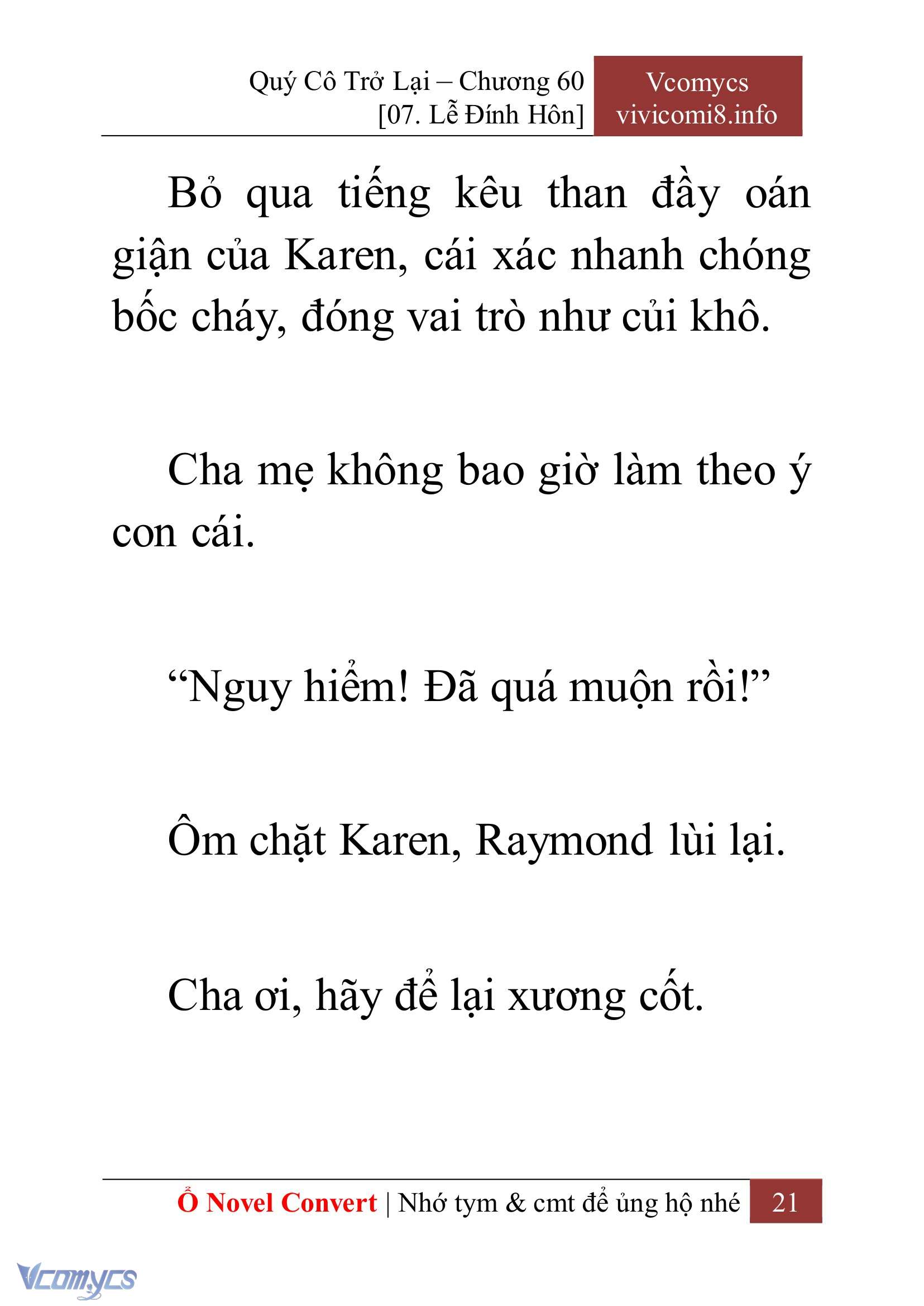 [Novel] Quý Cô Trở Lại Chap 60 - Trang 2