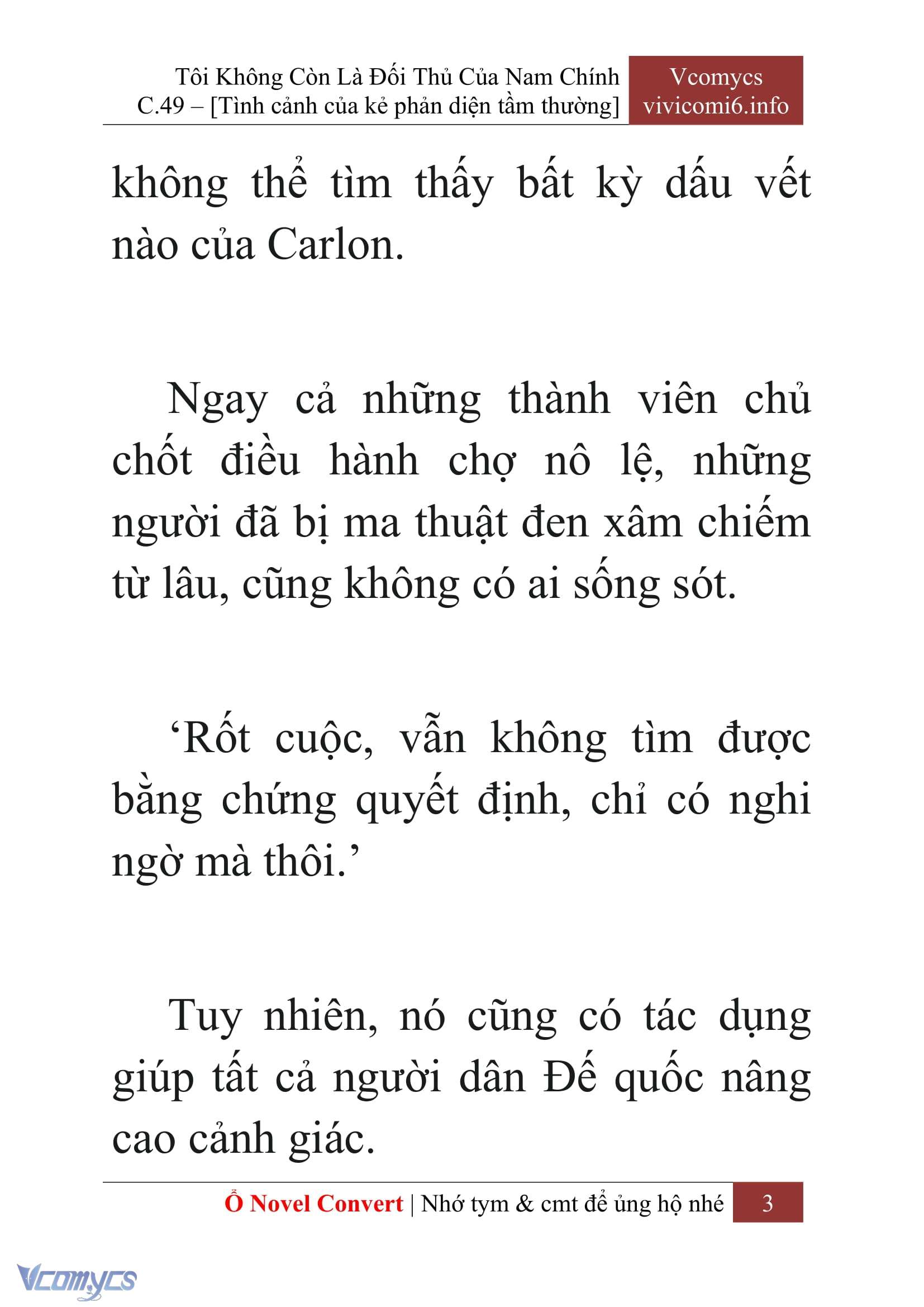 [Novel] Tôi Không Còn Là Đối Thủ Của Nam Chính Chap 49 - Trang 2