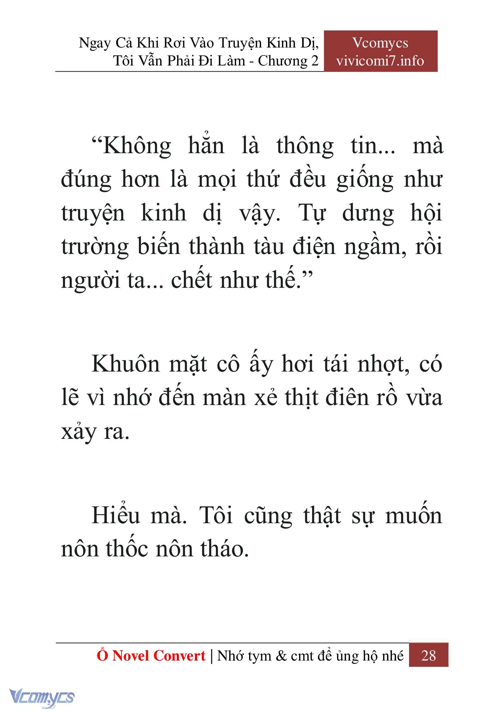 [Novel] Ngay Cả Khi Rơi Vào Truyện Kinh Dị, Tôi Vẫn Phải Đi Làm Chap 2 - Trang 2