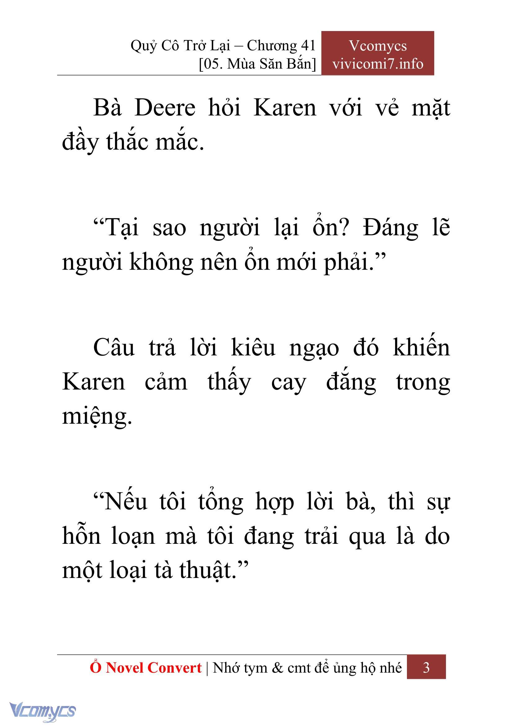 [Novel] Quý Cô Trở Lại Chap 41 - Trang 2