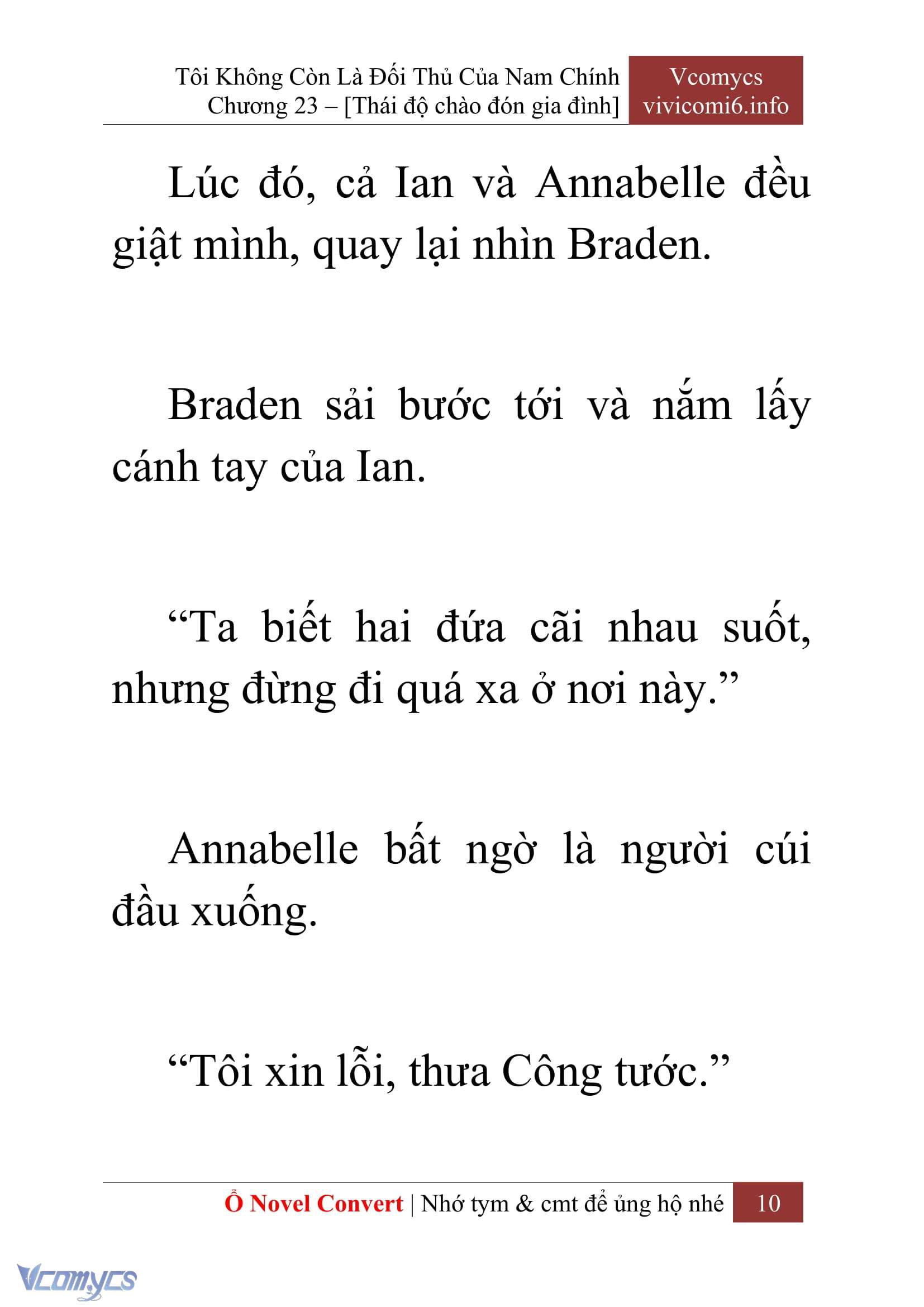 [Novel] Tôi Không Còn Là Đối Thủ Của Nam Chính Chap 23 - Trang 2