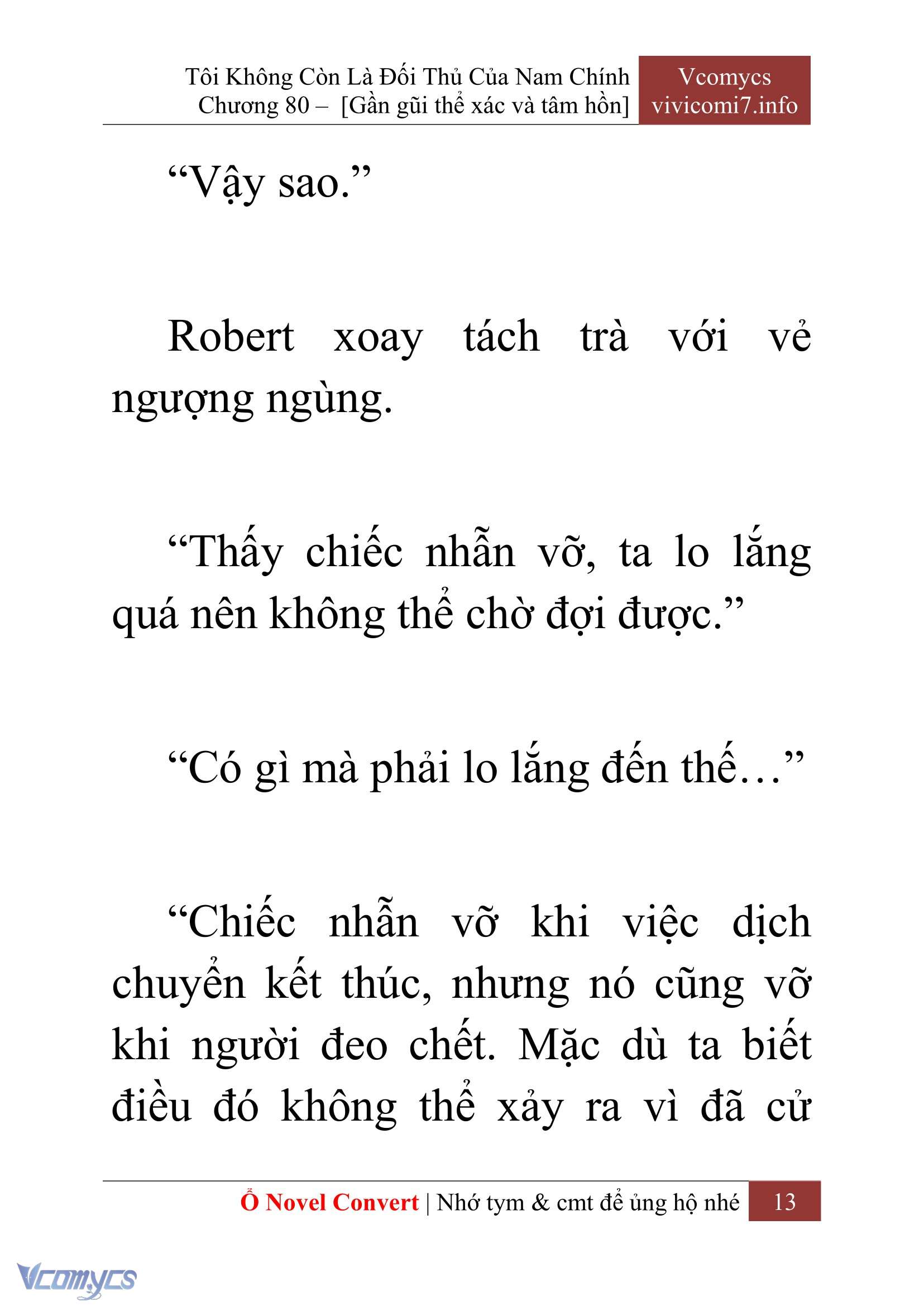 [Novel] Tôi Không Còn Là Đối Thủ Của Nam Chính Chap 80 - Next Chap 81