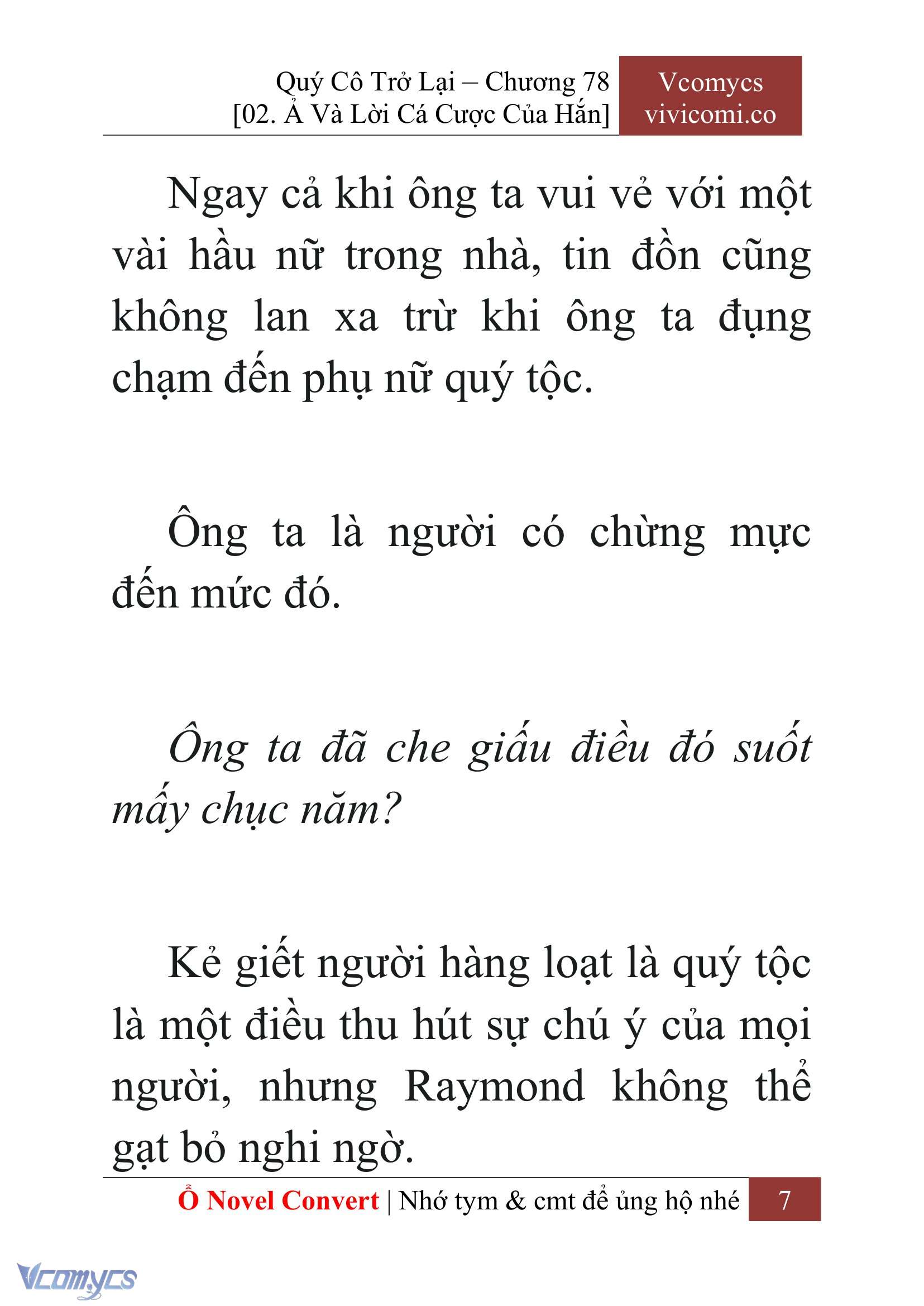 [Novel] Quý Cô Trở Lại Chap 78 - Trang 2
