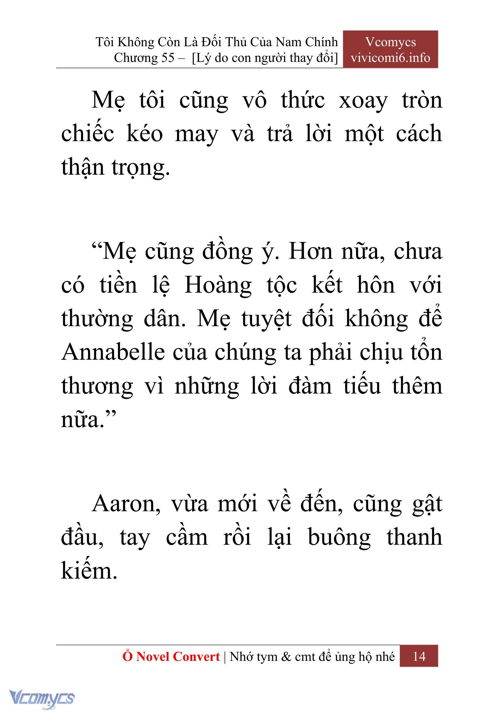 [Novel] Tôi Không Còn Là Đối Thủ Của Nam Chính Chap 55 - Trang 2