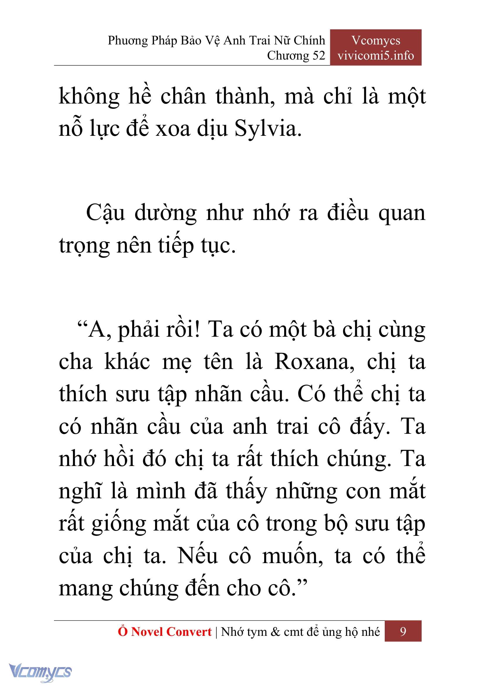 [Novel] Phương Pháp Bảo Vệ Anh Trai Nữ Chính Chap 52 - Trang 2