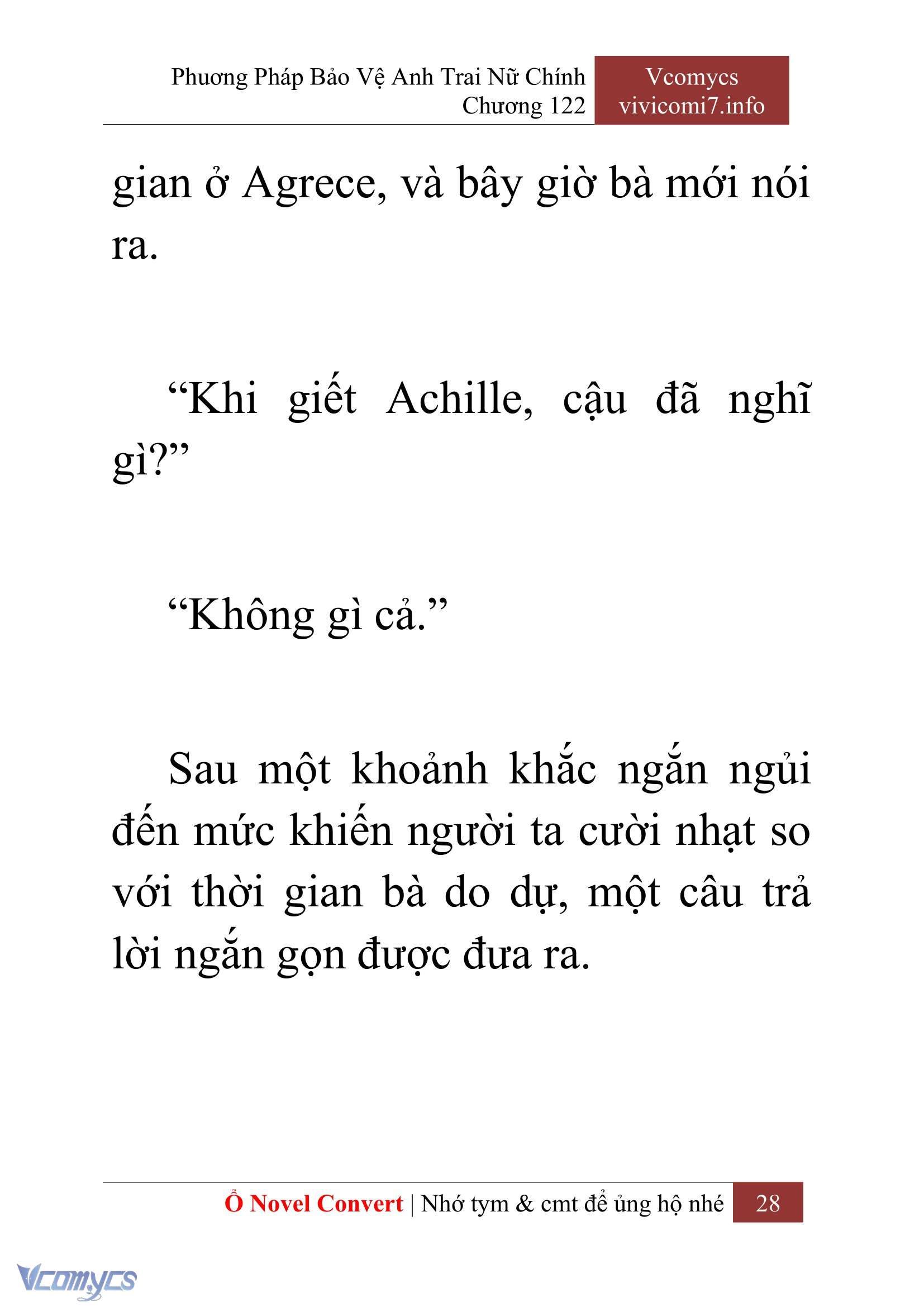 [Novel] Phương Pháp Bảo Vệ Anh Trai Nữ Chính Chap 122 - Trang 2