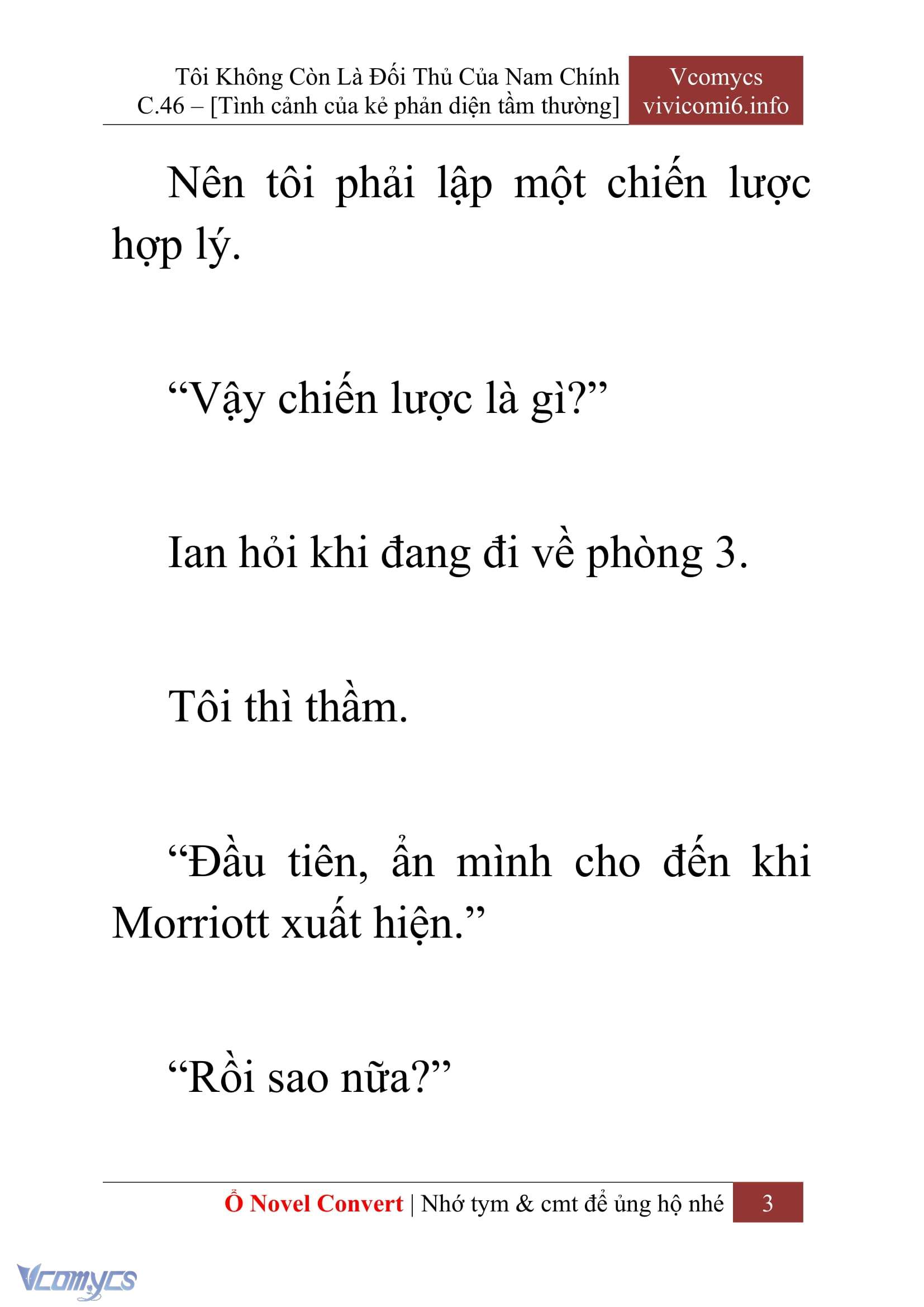 [Novel] Tôi Không Còn Là Đối Thủ Của Nam Chính Chap 46 - Trang 2