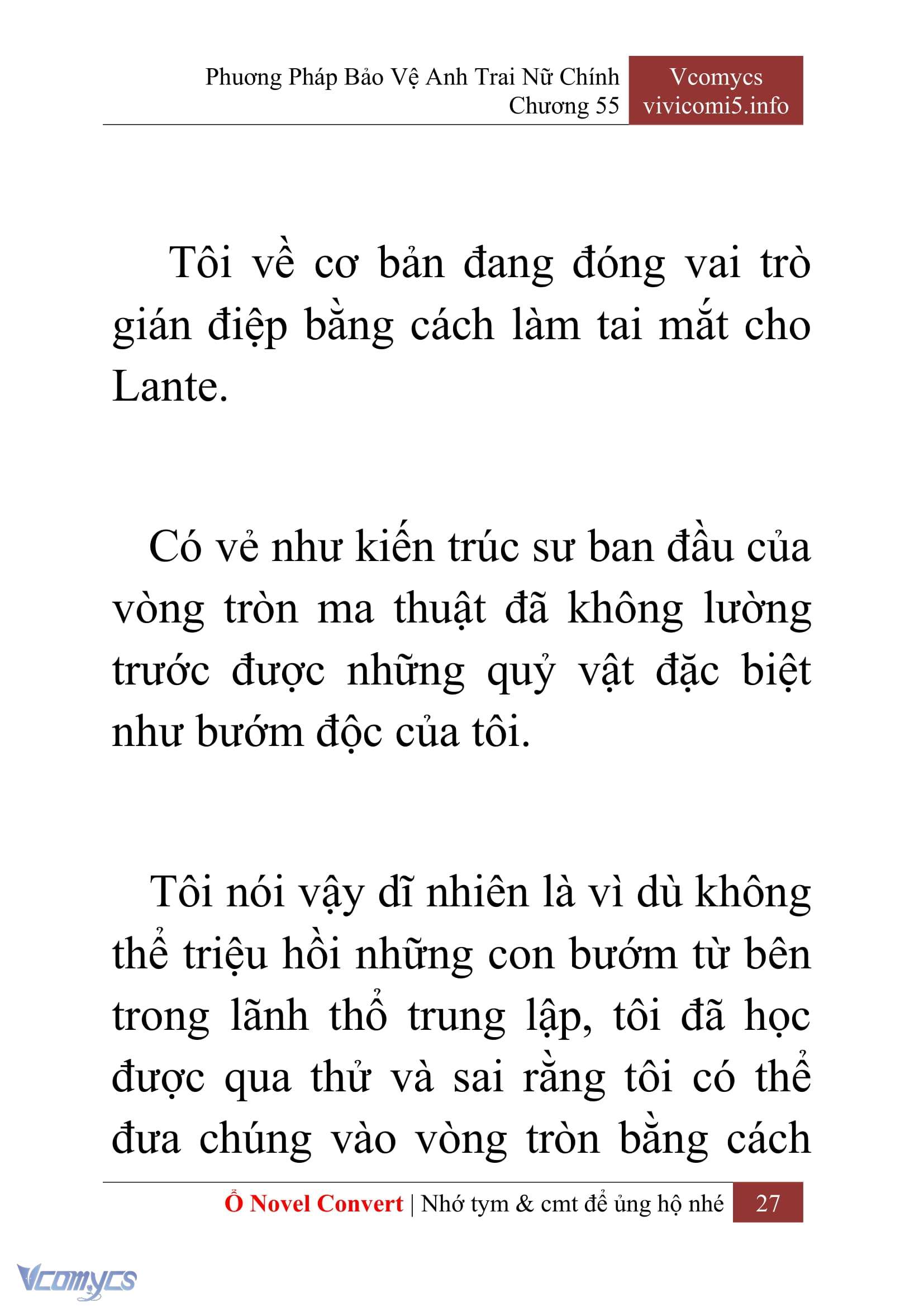 [Novel] Phương Pháp Bảo Vệ Anh Trai Nữ Chính Chap 55 - Trang 2