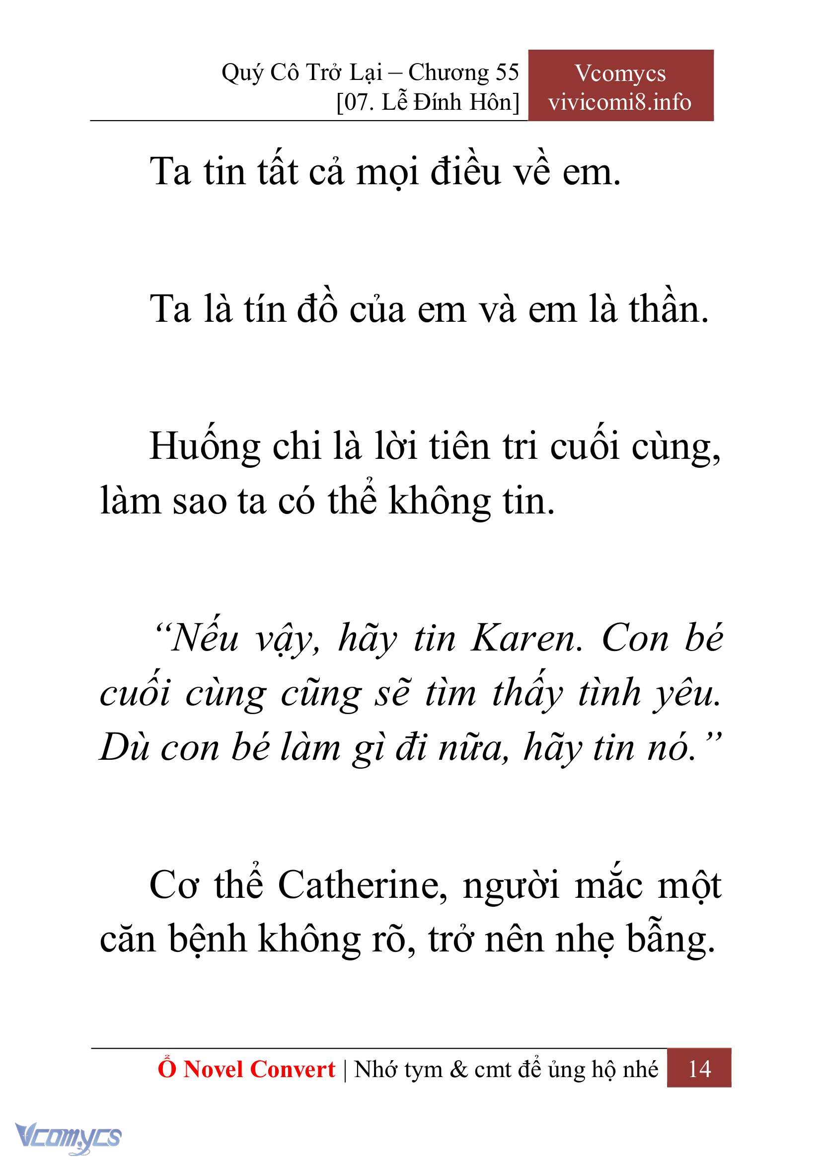 [Novel] Quý Cô Trở Lại Chap 55 - Trang 2