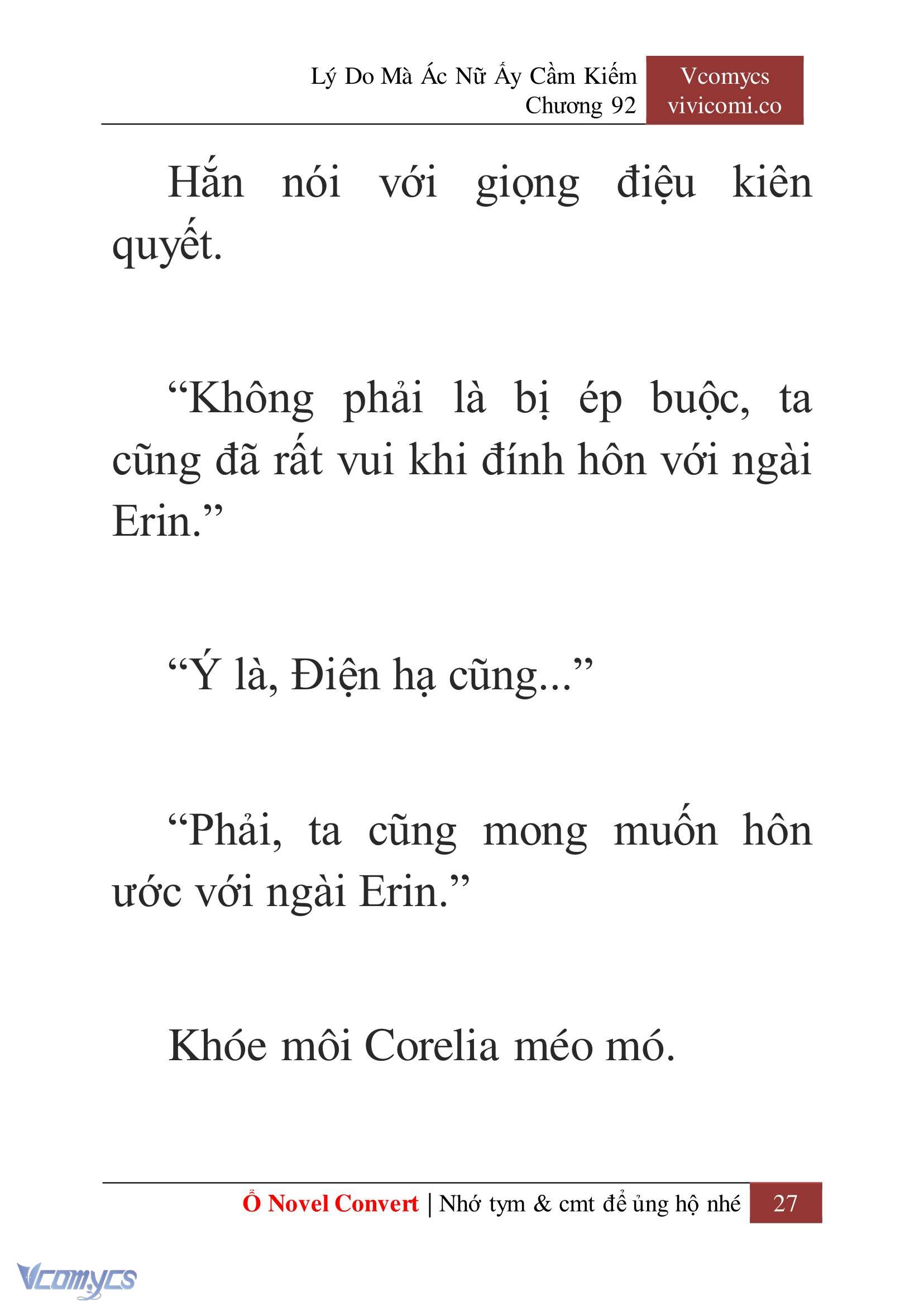 [Novel] Lý Do Mà Ác Nữ Ấy Cầm Kiếm Chap 92 - Trang 2