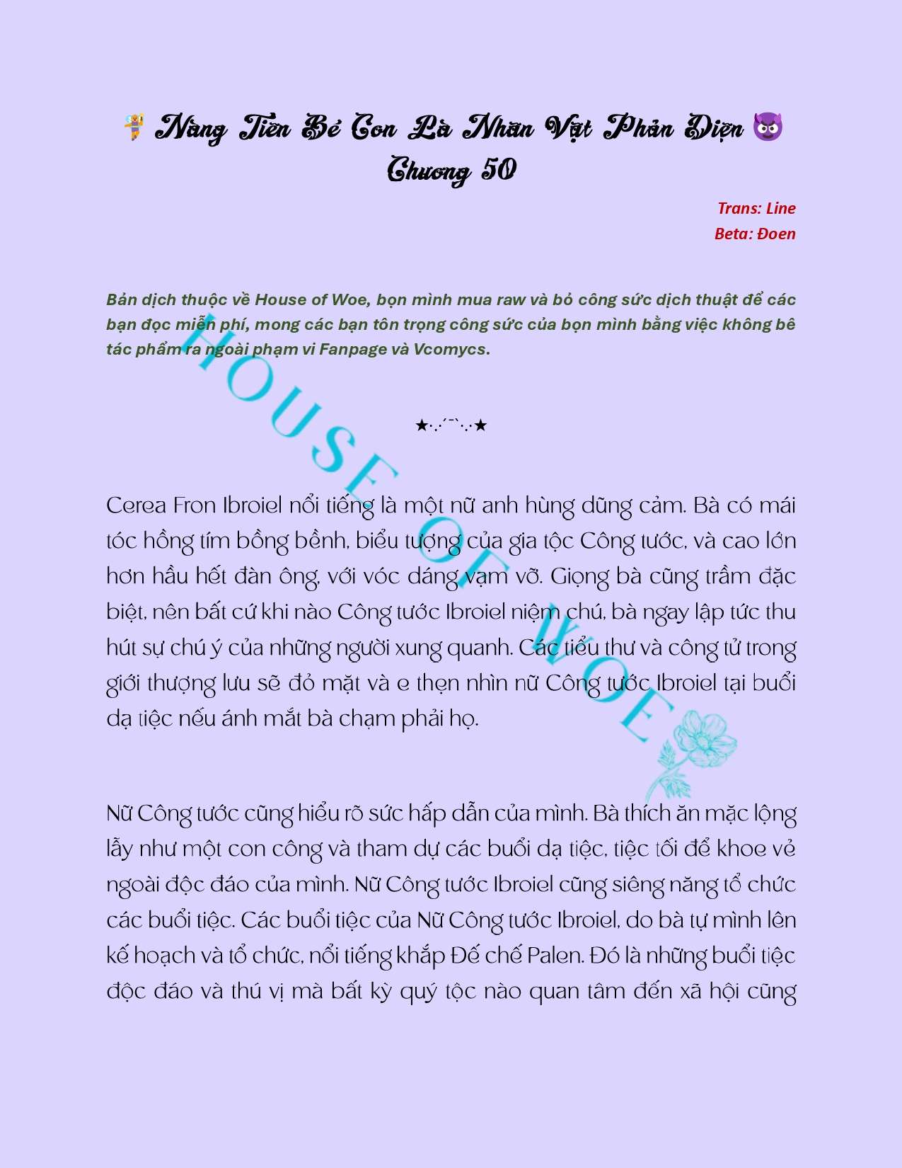 [NOVEL] NÀNG TIÊN BÉ CON LÀ NHÂN VẬT PHẢN DIỆN Chap 50 - Next Chap 51