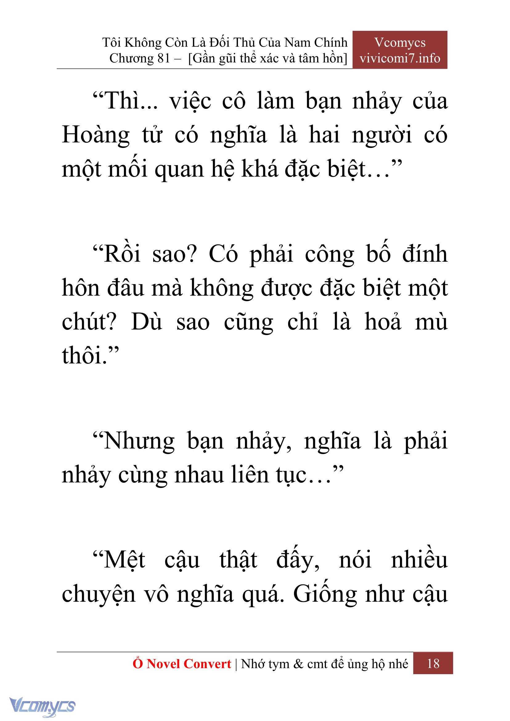 [Novel] Tôi Không Còn Là Đối Thủ Của Nam Chính Chap 81 - Next 