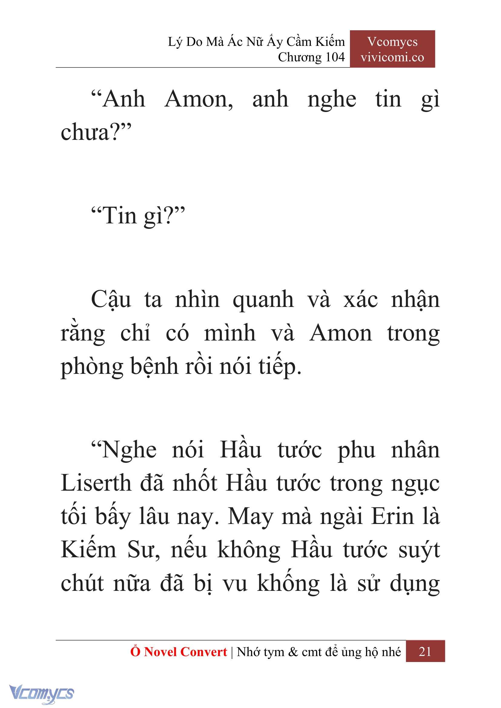 [Novel] Lý Do Mà Ác Nữ Ấy Cầm Kiếm Chap 104 - Trang 2