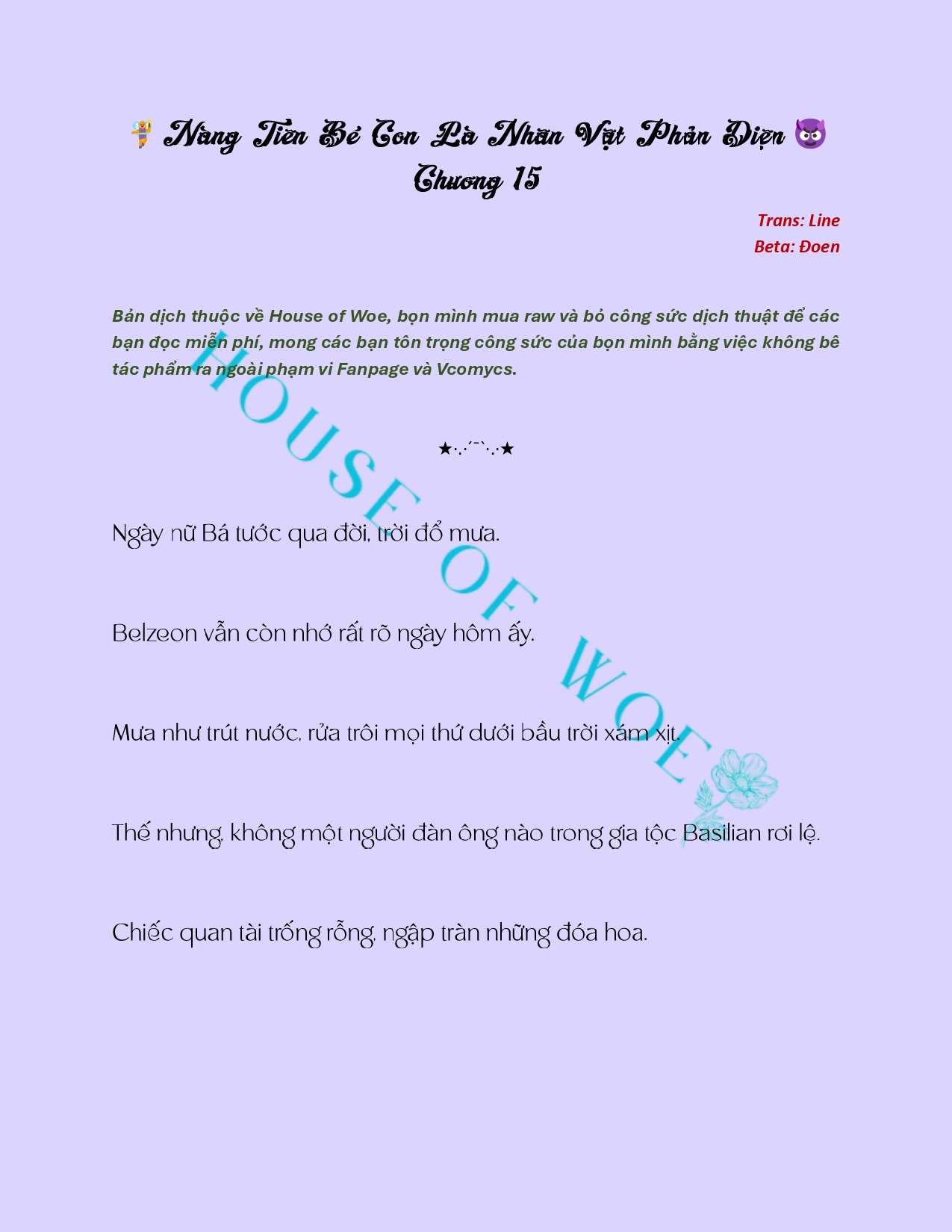 [NOVEL] NÀNG TIÊN BÉ CON LÀ NHÂN VẬT PHẢN DIỆN Chap 15 - Next Chap 16