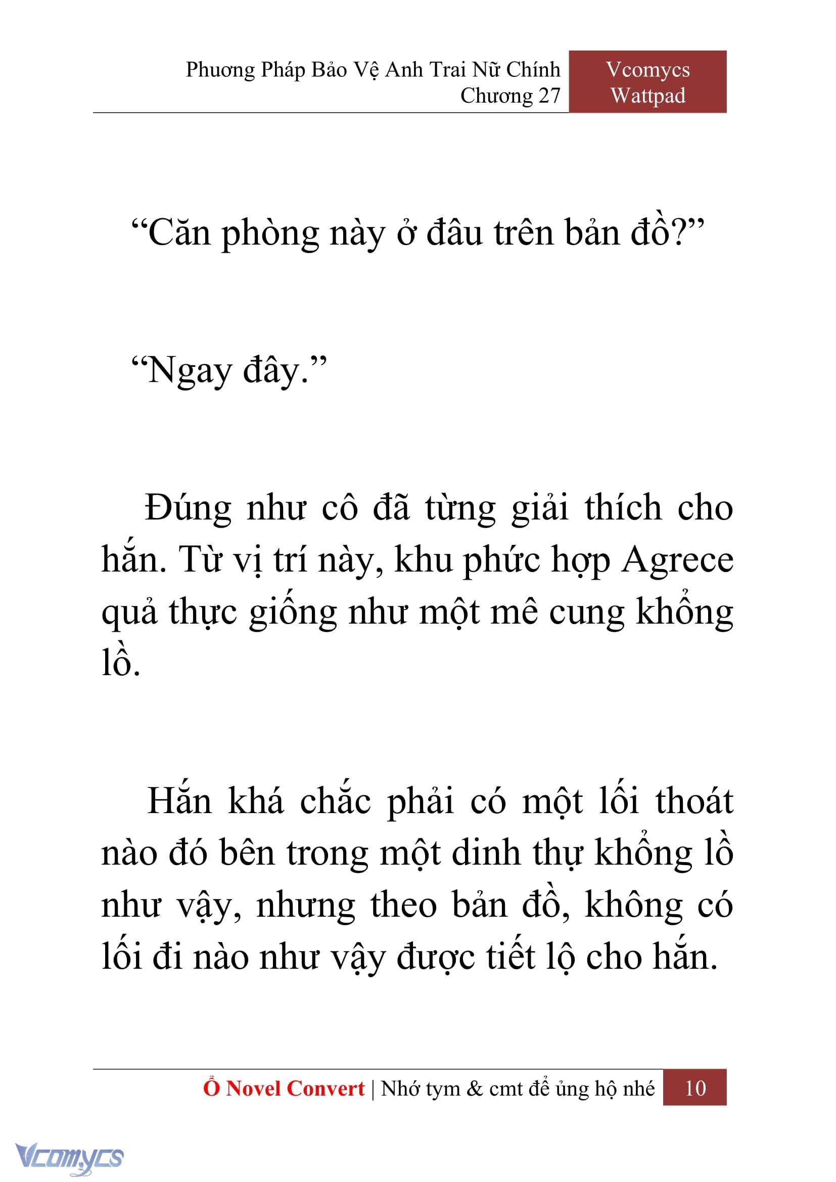 [Novel] Phương Pháp Bảo Vệ Anh Trai Nữ Chính Chap 27 - Trang 2