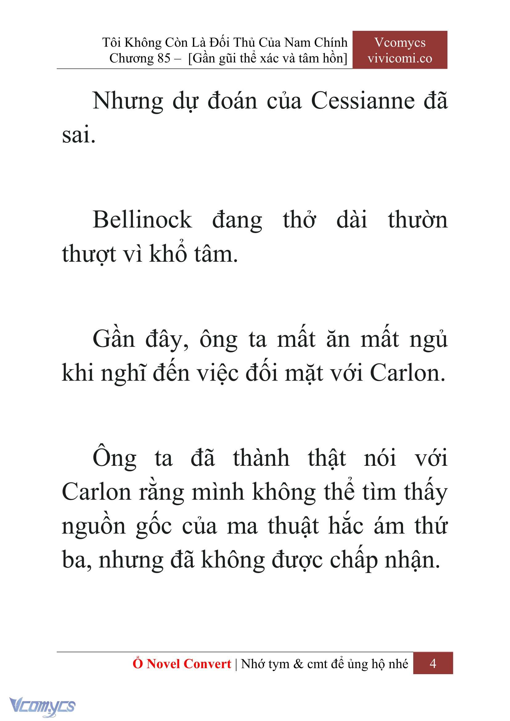 [Novel] Tôi Không Còn Là Đối Thủ Của Nam Chính Chap 85 - Next 