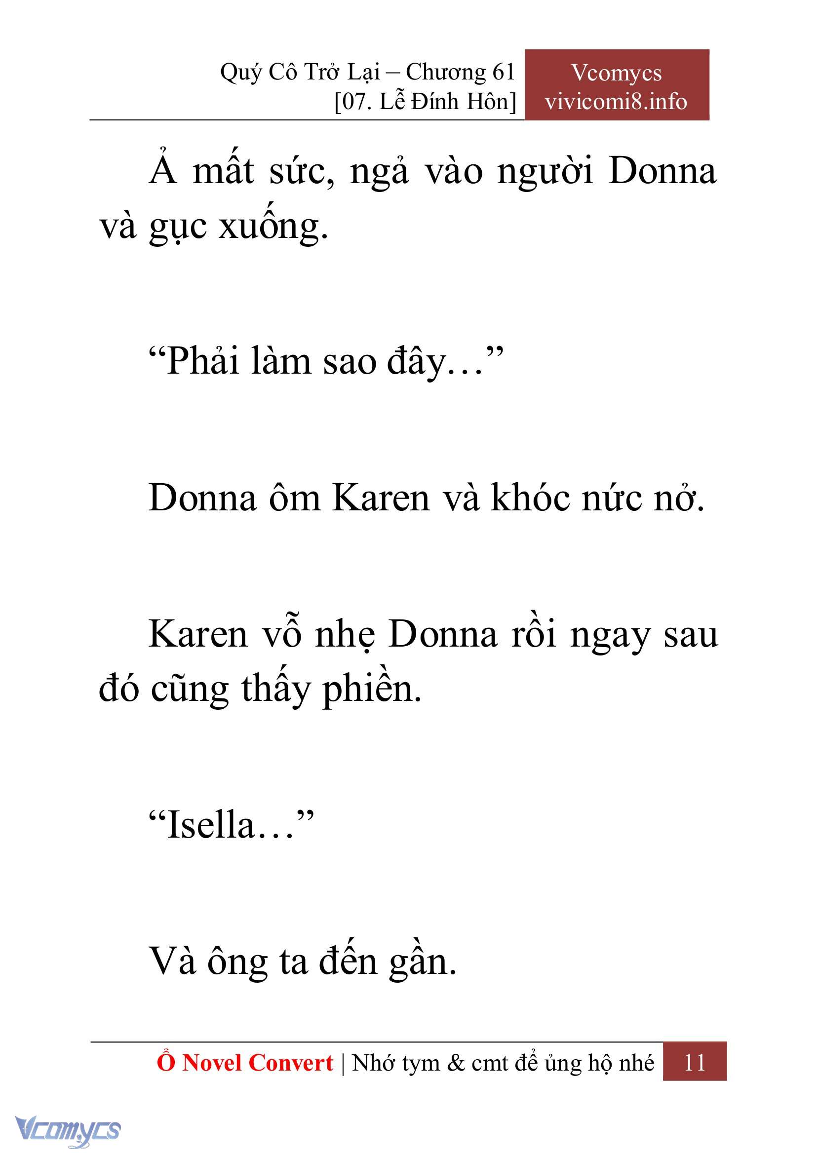 [Novel] Quý Cô Trở Lại Chap 61 - Trang 2