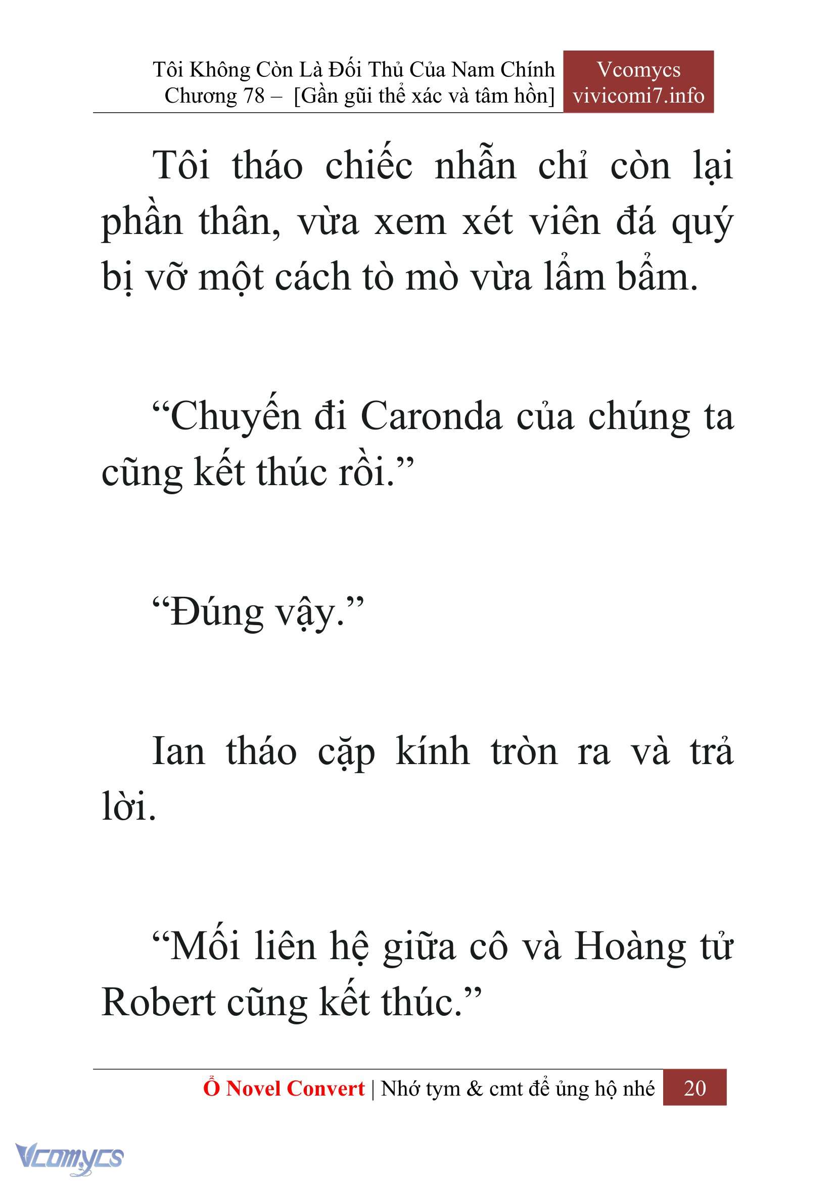[Novel] Tôi Không Còn Là Đối Thủ Của Nam Chính Chap 78 - Next 