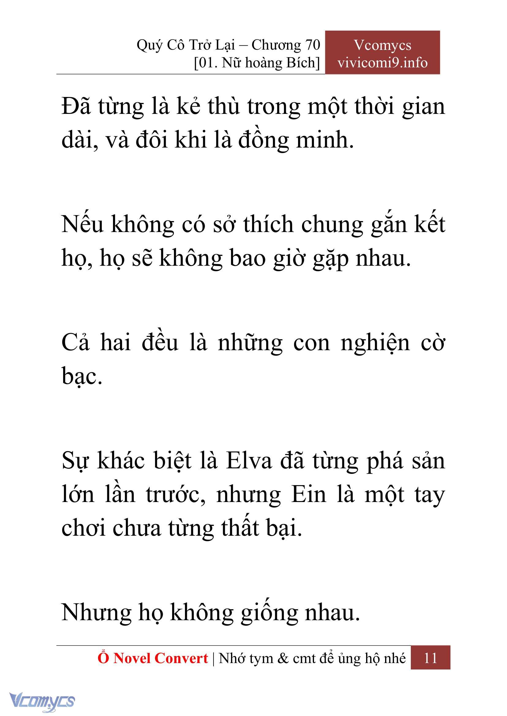 [Novel] Quý Cô Trở Lại Chap 70 - Trang 2