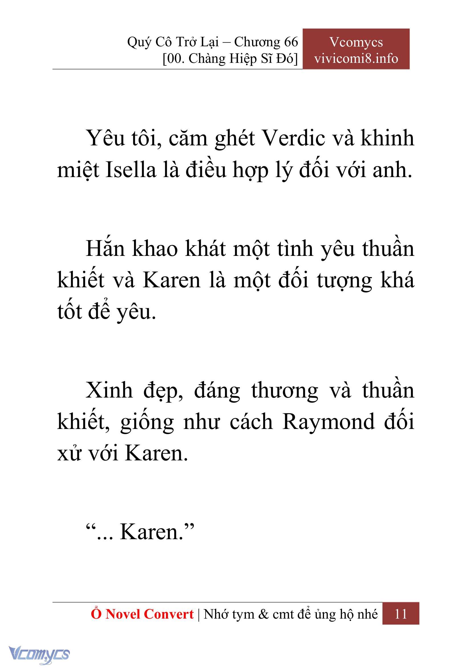 [Novel] Quý Cô Trở Lại Chap 66 - Trang 2