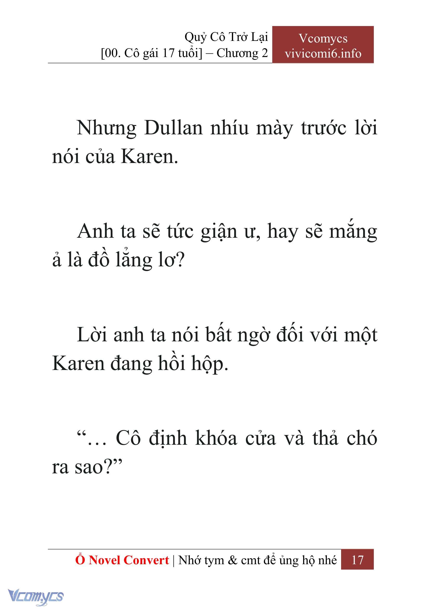 [Novel] Quý Cô Trở Lại Chap 2 - Trang 2