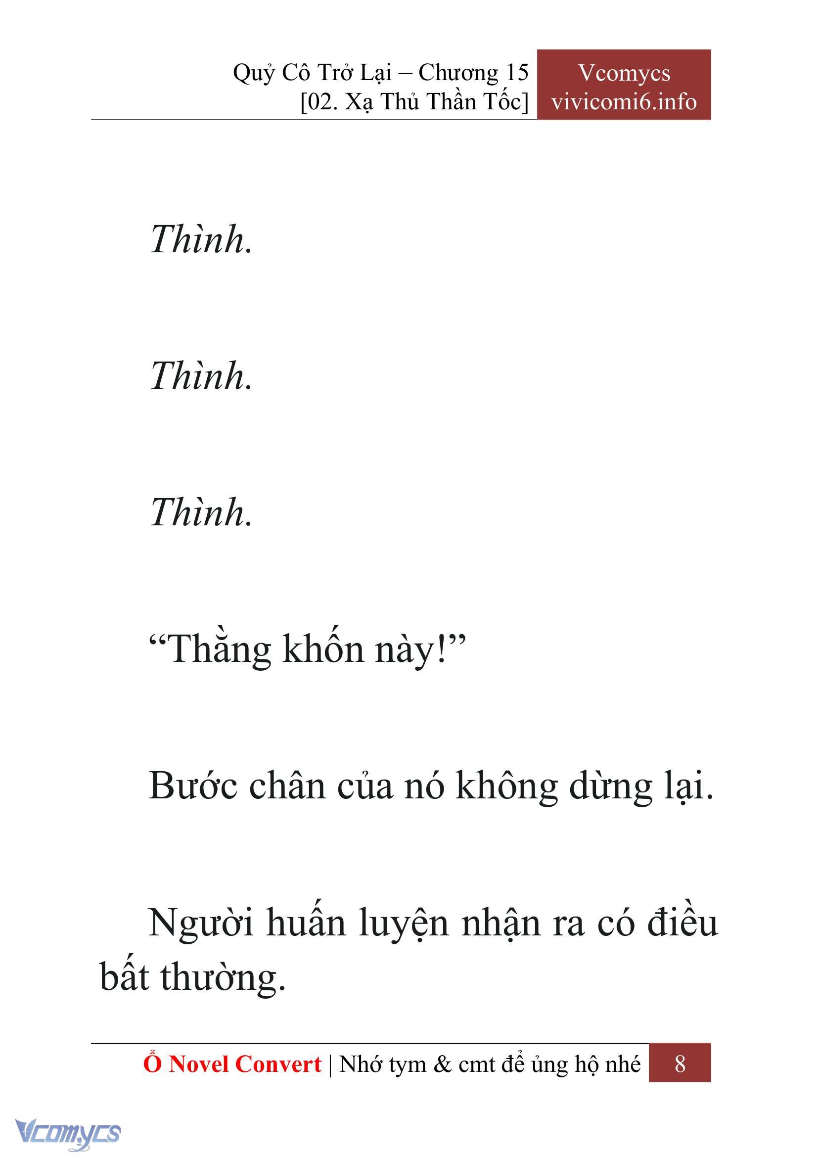 [Novel] Quý Cô Trở Lại Chap 15 - Trang 2