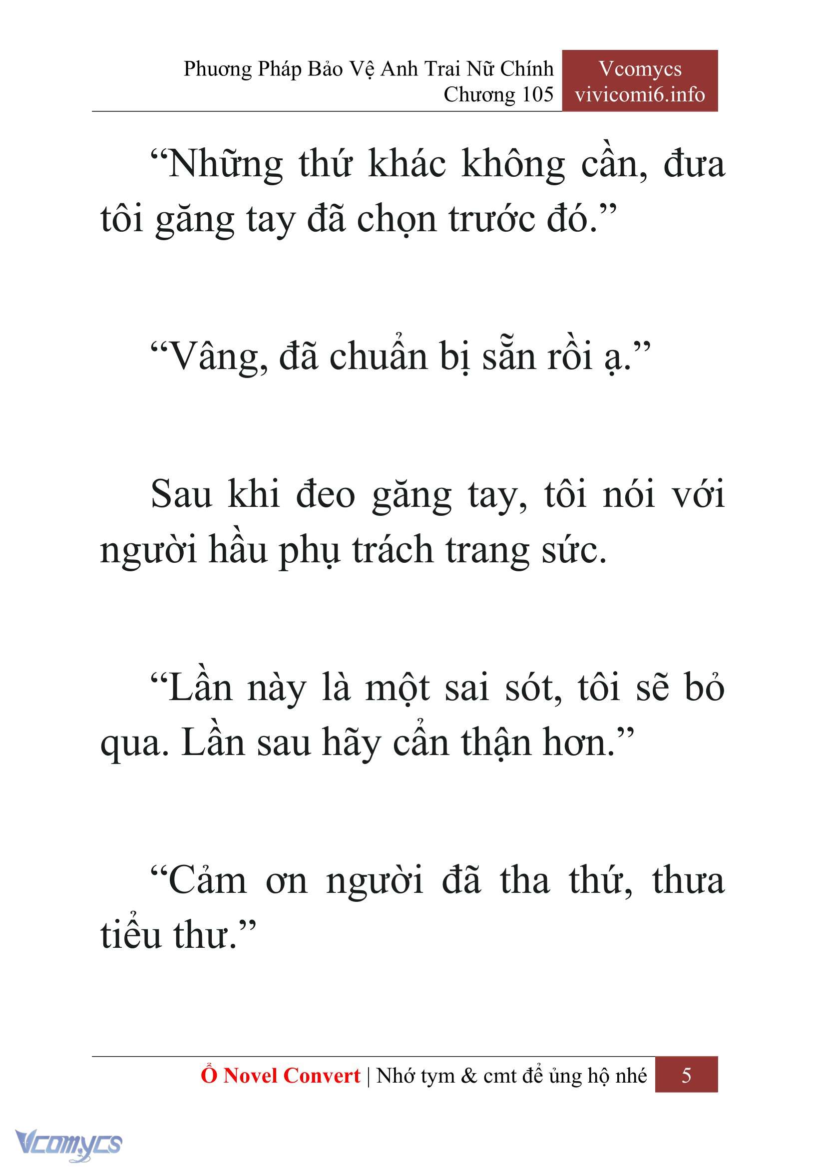 [Novel] Phương Pháp Bảo Vệ Anh Trai Nữ Chính Chap 105 - Trang 2
